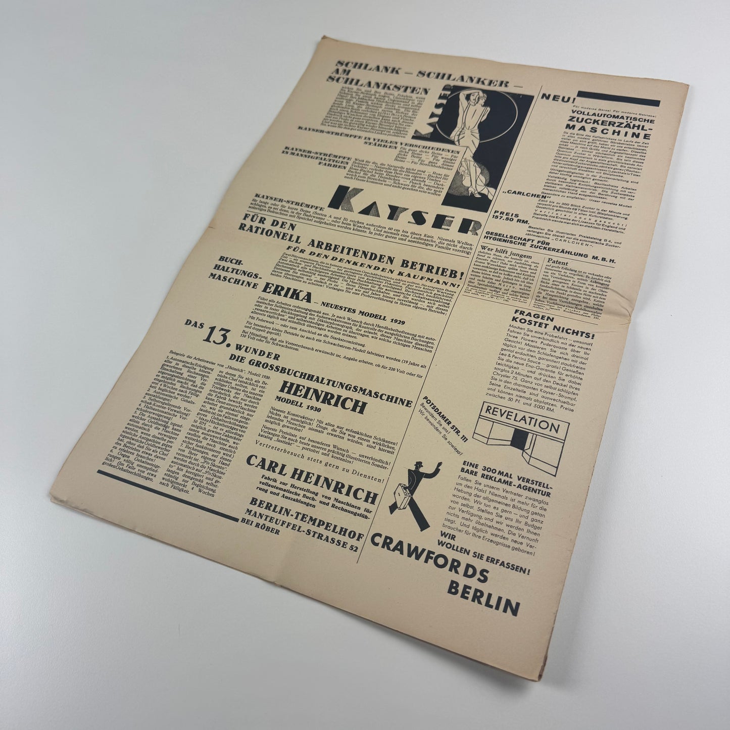 Crawfords Advertising Agency promotional newspaper 14 December 1929