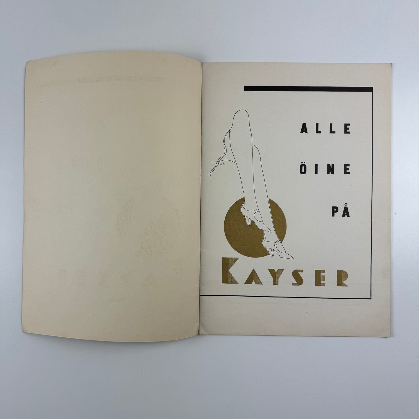 Norwegian promotional brochure for Julius Kayser & Co stockings manufacturer | Raymond de Lavererie illustrations | Jean Cocteau quotations | Brochure design by Crawfords Advertising Agency