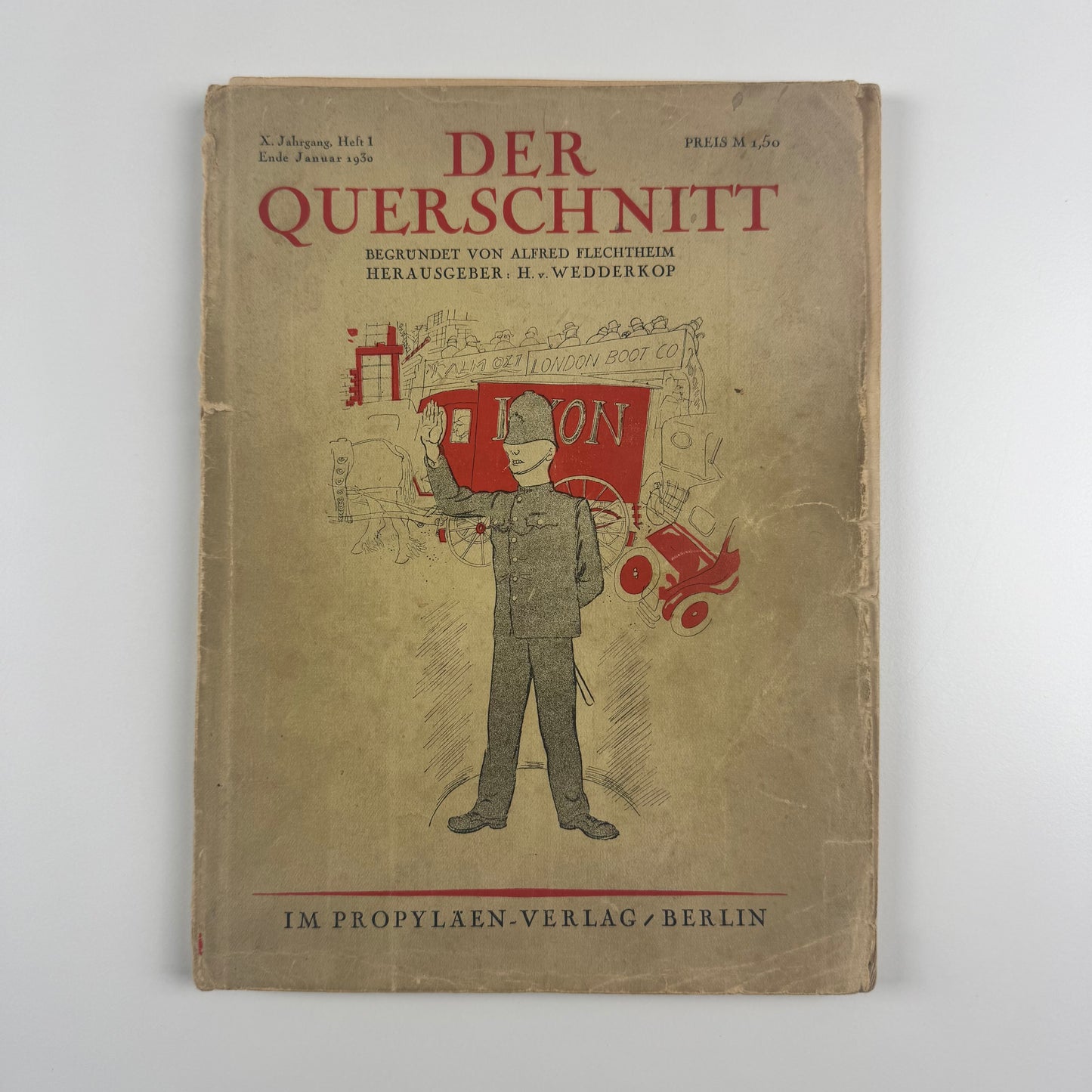 Der Querschnitt, X Jahrgang, Heft 1, January, 1930 | London issue | IM Propylaen-Verlag, Berlin, 1930