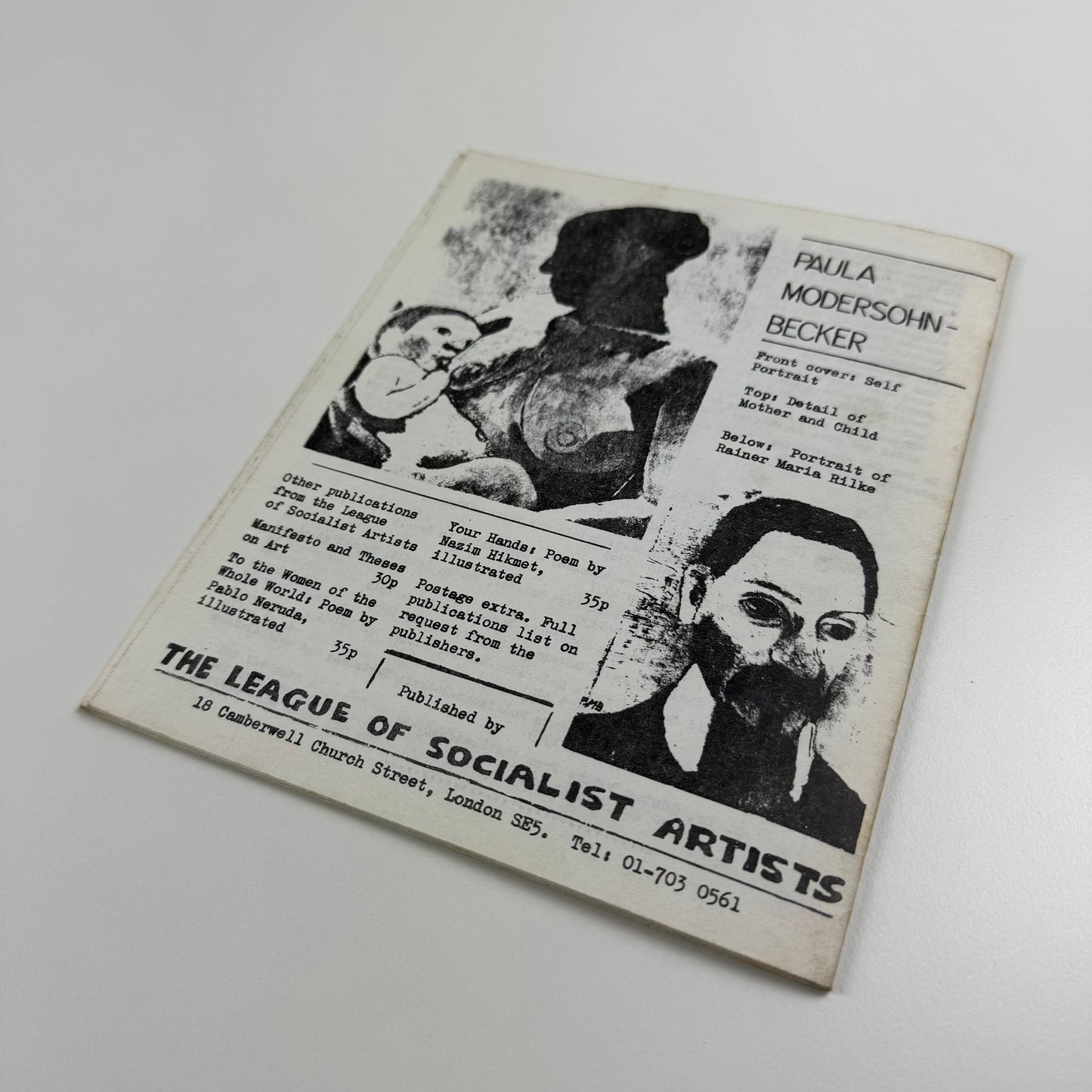 Paula Modersohn-Becker: 1876-1907 | The League of Socialists Artists | The League, 1975