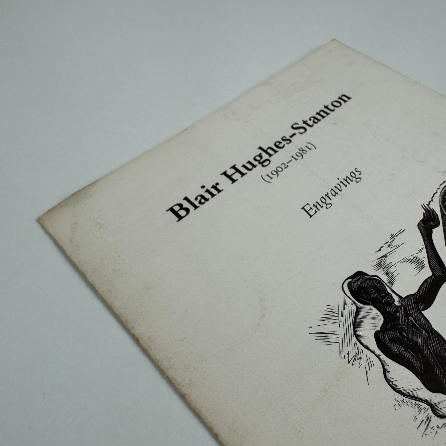 Folding card for Blair Hughes-Stanton (1902-1981). Engravings | Studio One Gallery | Betty Clark between 18 and 30 October 1982