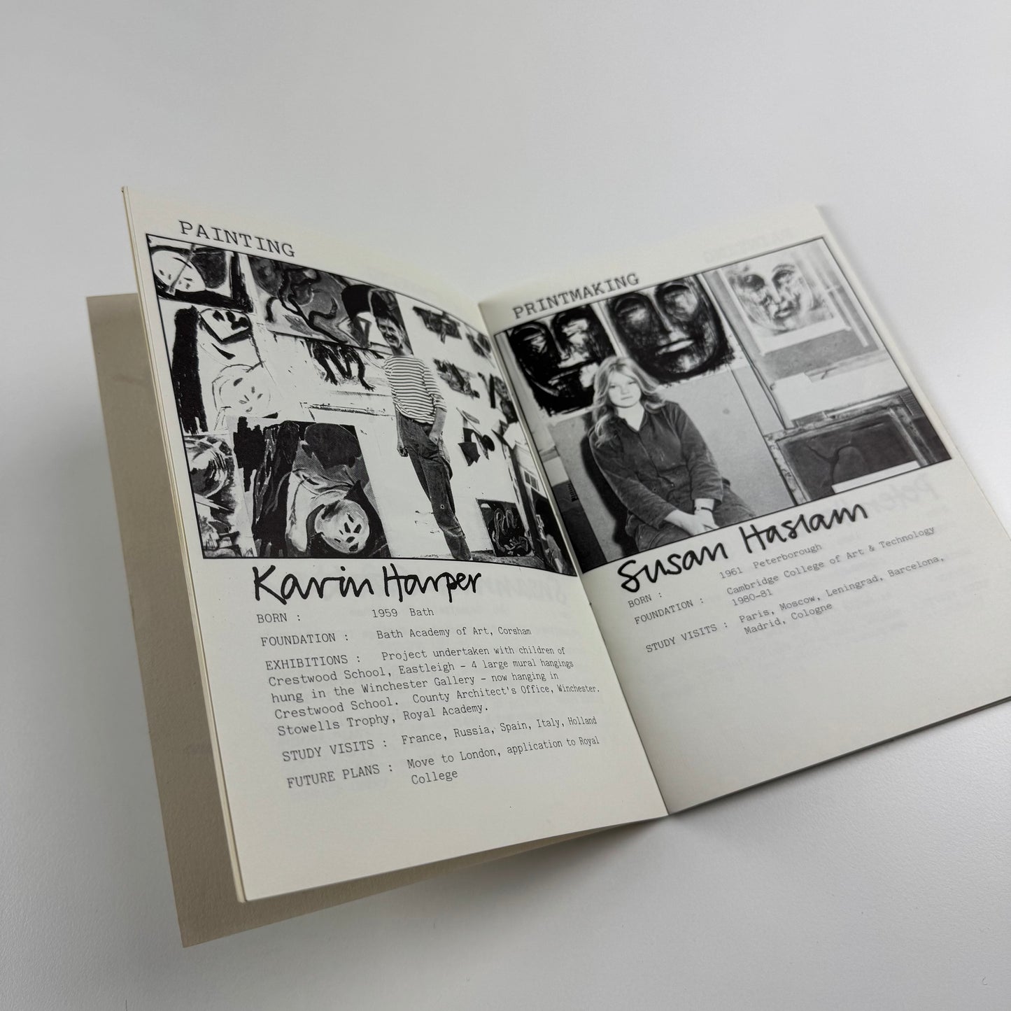 Winchester School of Art. Fine Art Degree Show 1984. 16 to 22 June 1984 | list of students and their works