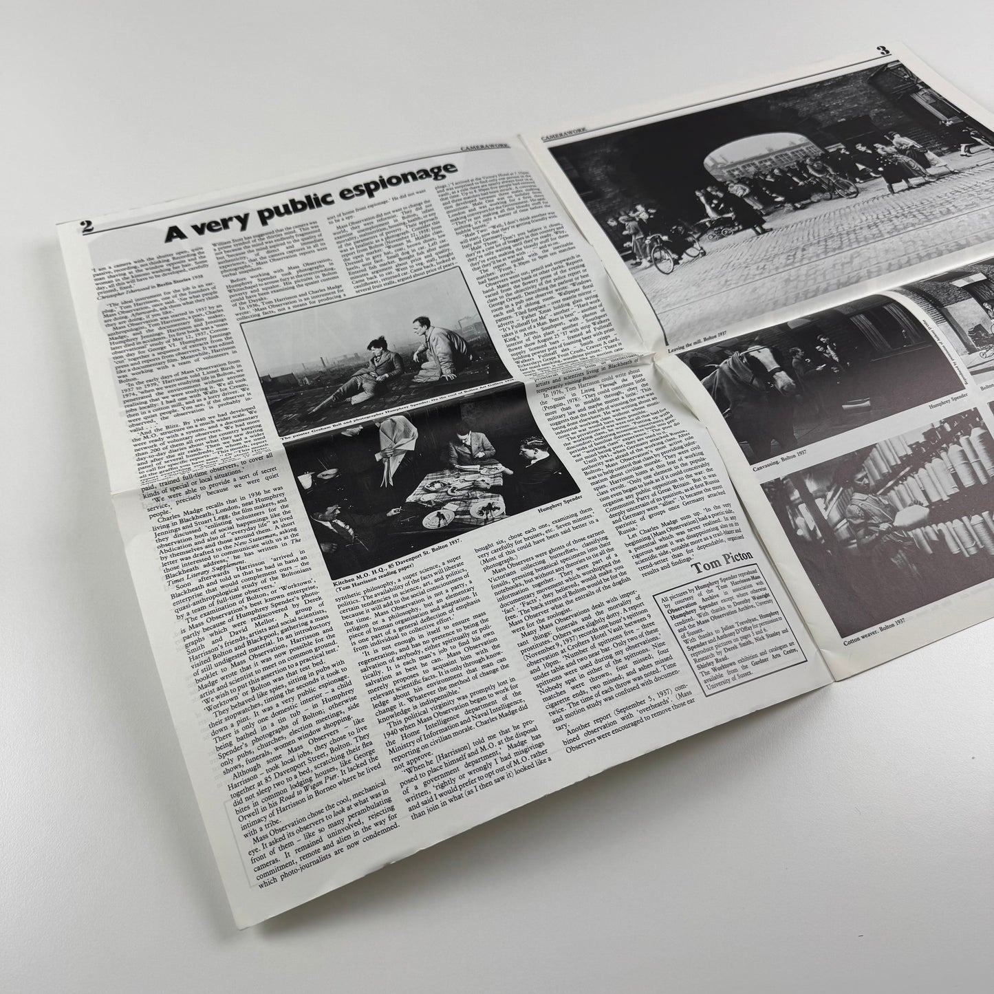 Camerawork No. 11. Mass Observation, Henry Spender, Nigel Henderson, The Metropolitan Police Card, Inspection Processing | Half Moon Photography Workshop | September 1978