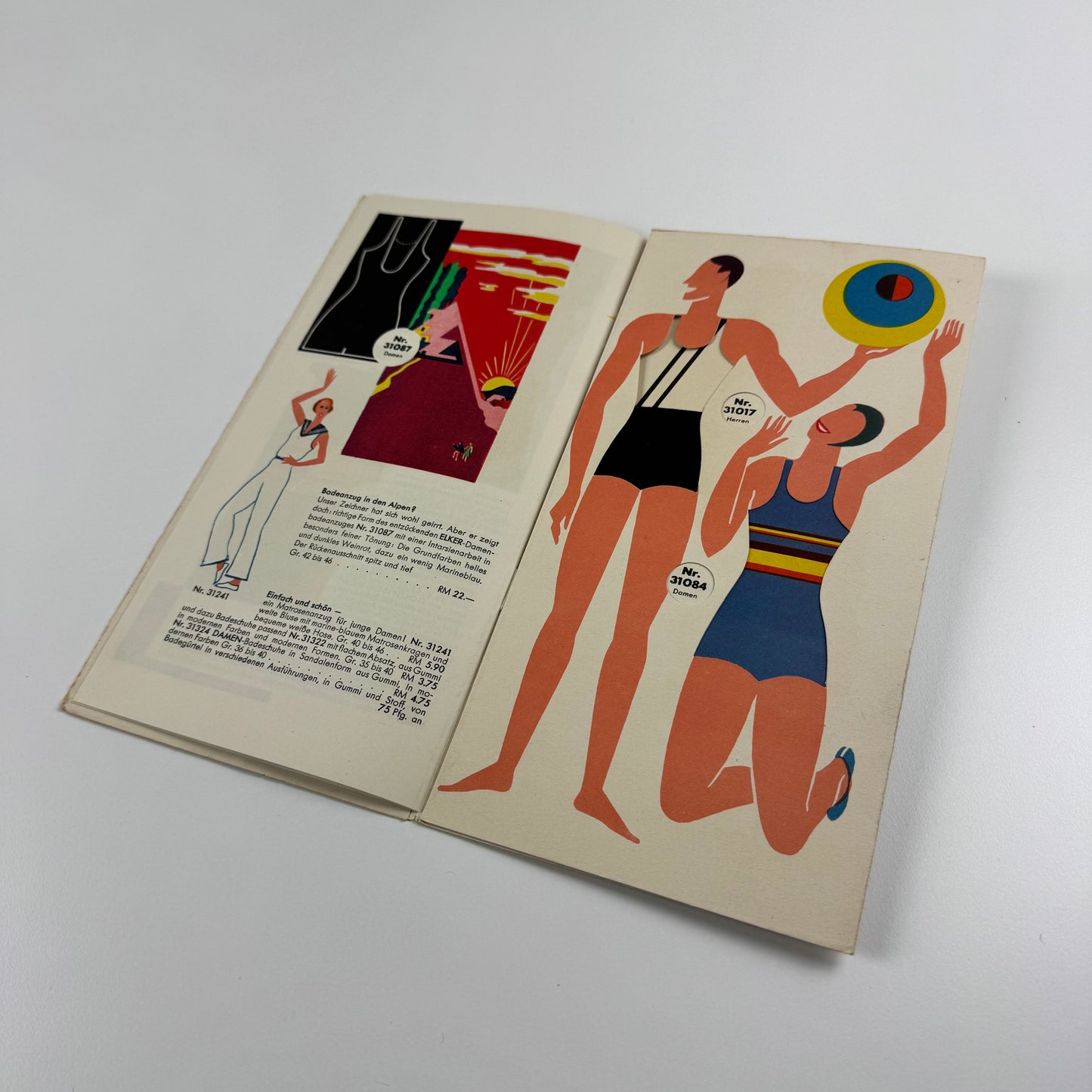 Leaflet Art Deco swimwear Grumach swimwear | illustration possibly Antony Page for Crawfords Advertising Agency