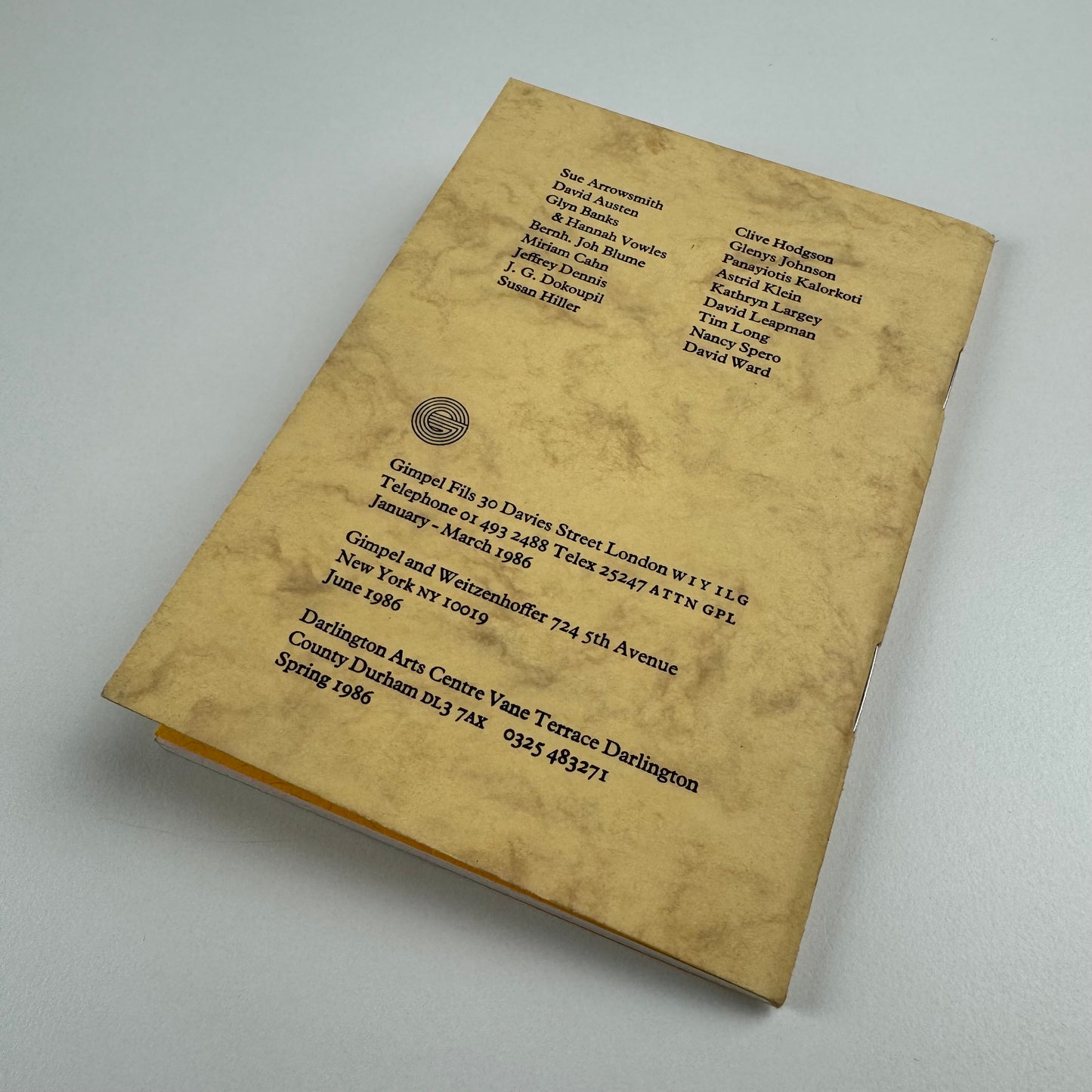 Between Identify / Politics – A New Art | Gimpel Fils, London, The Arts Centre Darlington, and Gimpel and Weitzenhoffer, New York, 1986