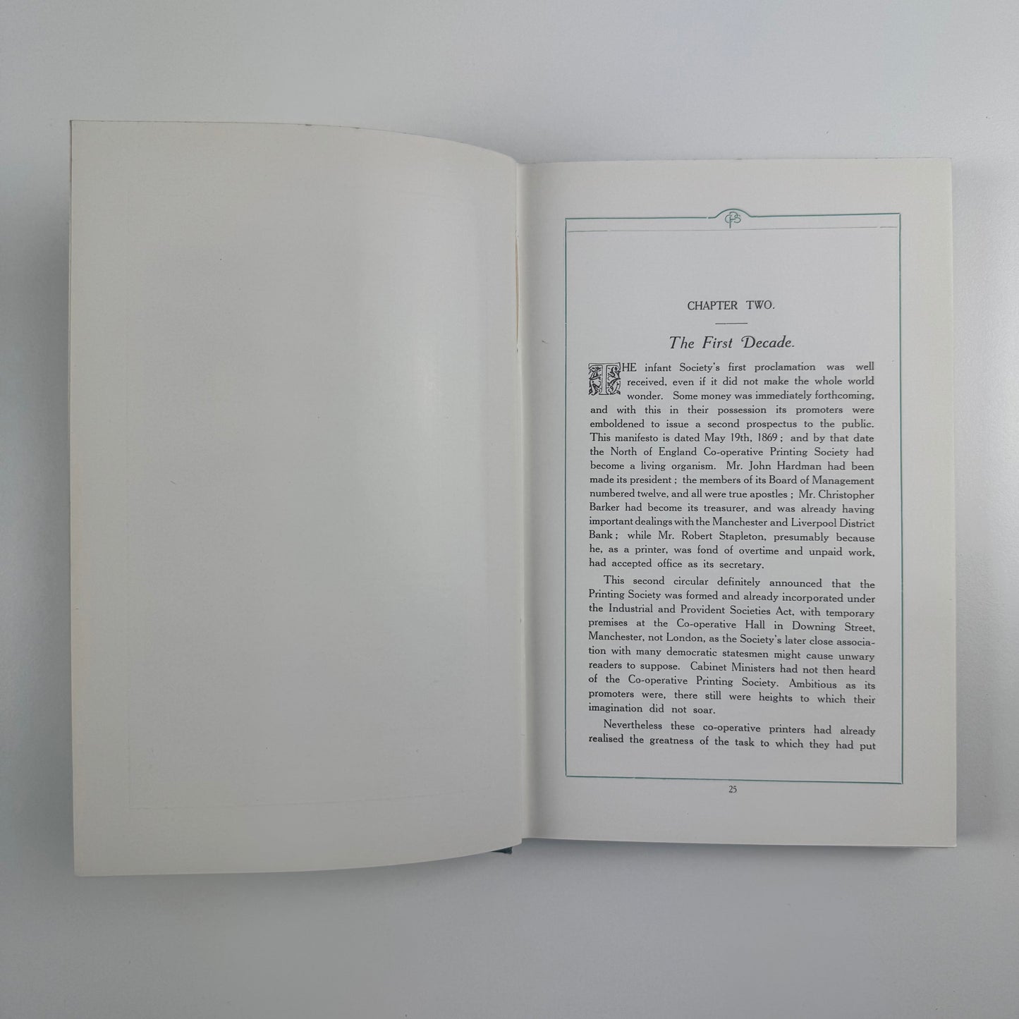 Sixty Years of Co-operative Printing. A Diamond Jubilee Survey of the Co-operative Printing Society Limited by T.W. Mercer, 1930