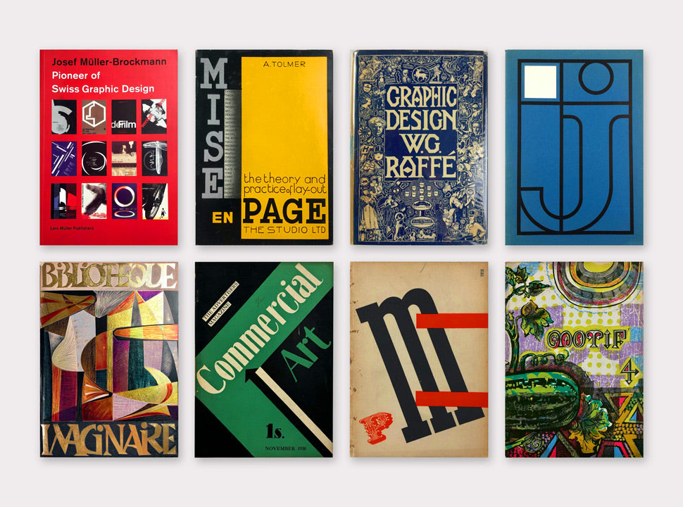Graphic design books and ephemera for sale