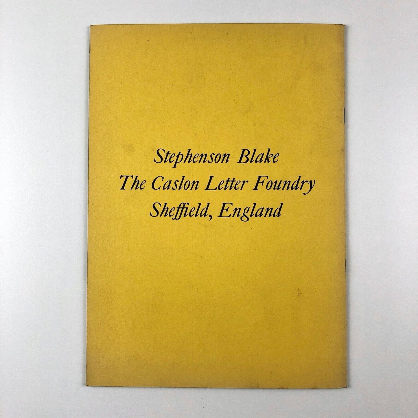A booklet of interest to every printer... | Stephenson Blake promotional booklet | Undated, probably 1950s?