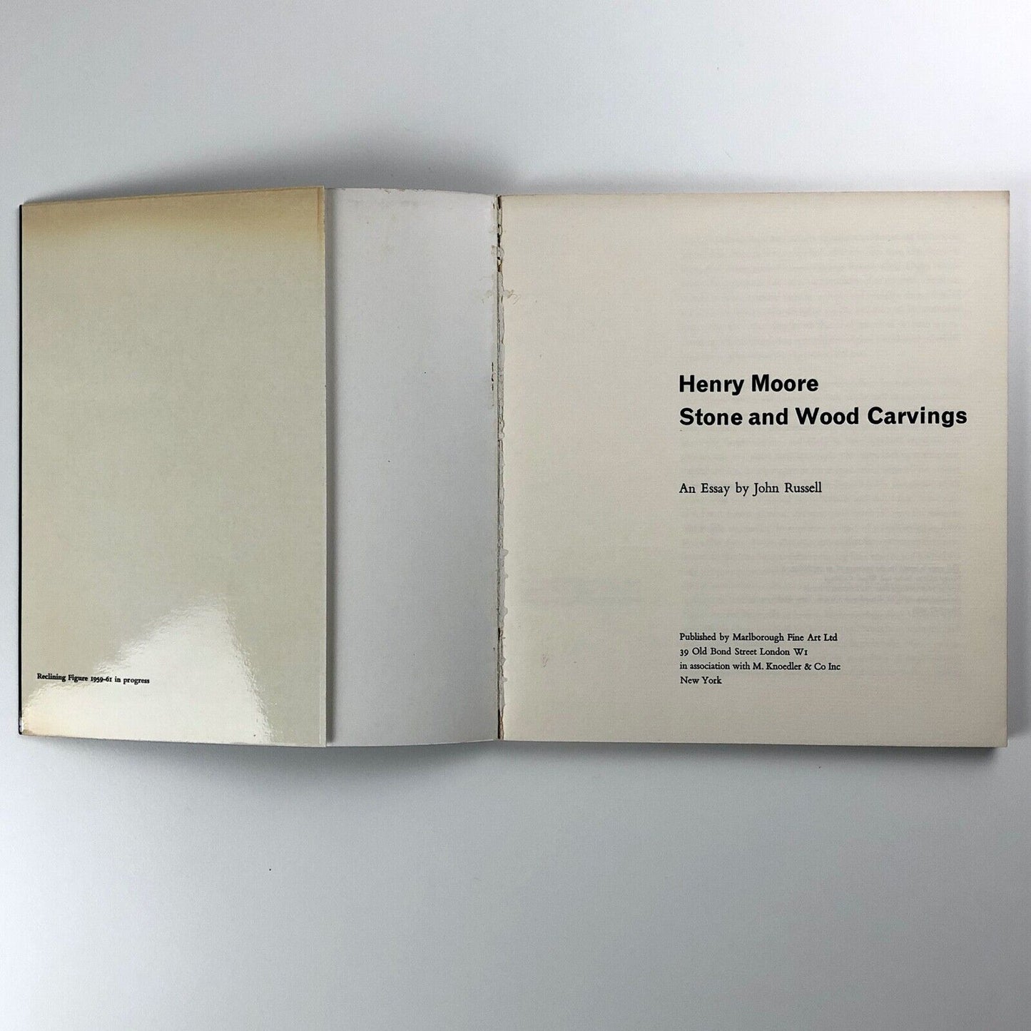 Henry Moore: Stone and Wood Carvings | John Russell Marlborough catalogue 1961
