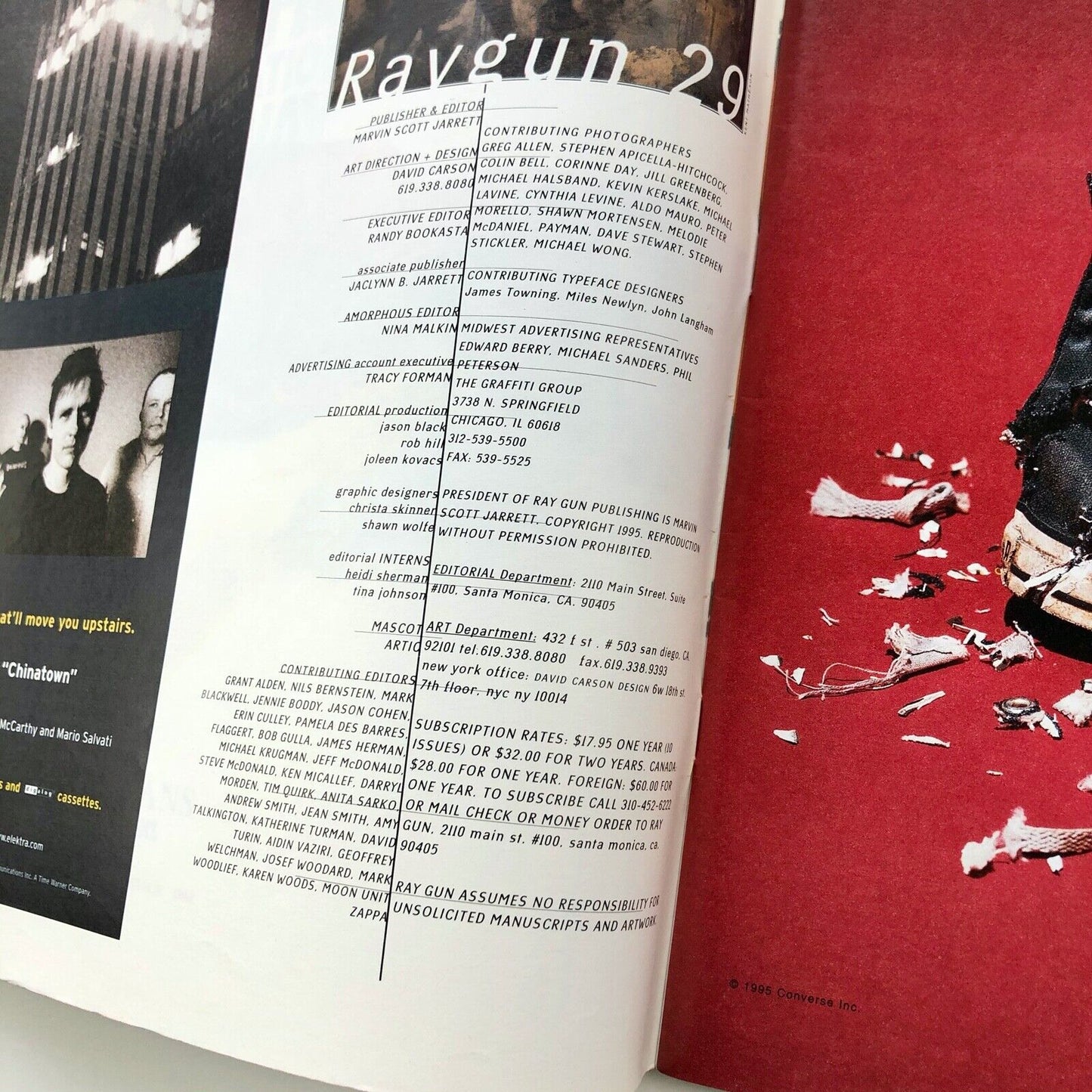 Raygun magazine | Issue 29 | Flaming Lips | Design by David Carson Sept 1995