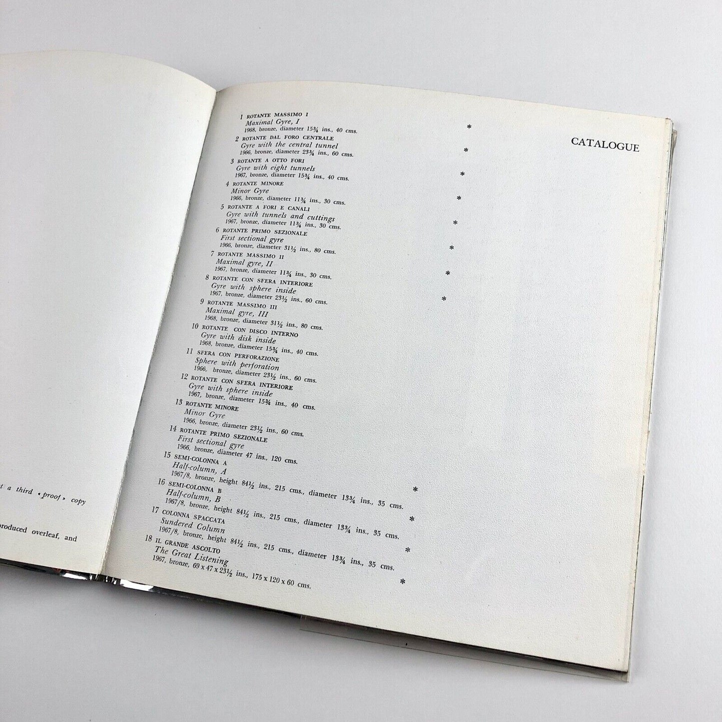 Arnaldo Pomodoro | Marlborough New London Gallery catalogue, 1968