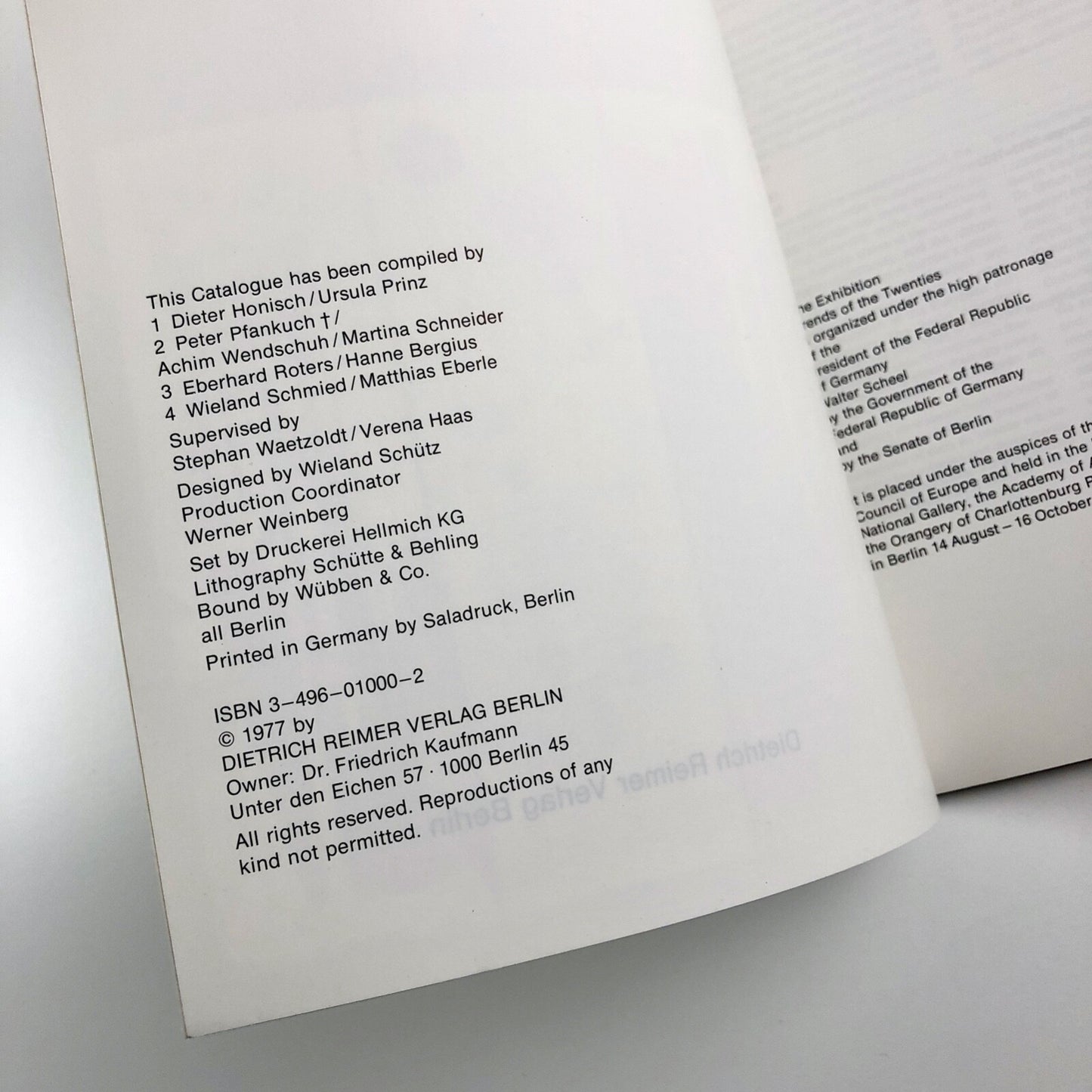 Trends of the Twenties – 15th European Art Exhibition catalogue, Berlin 1977