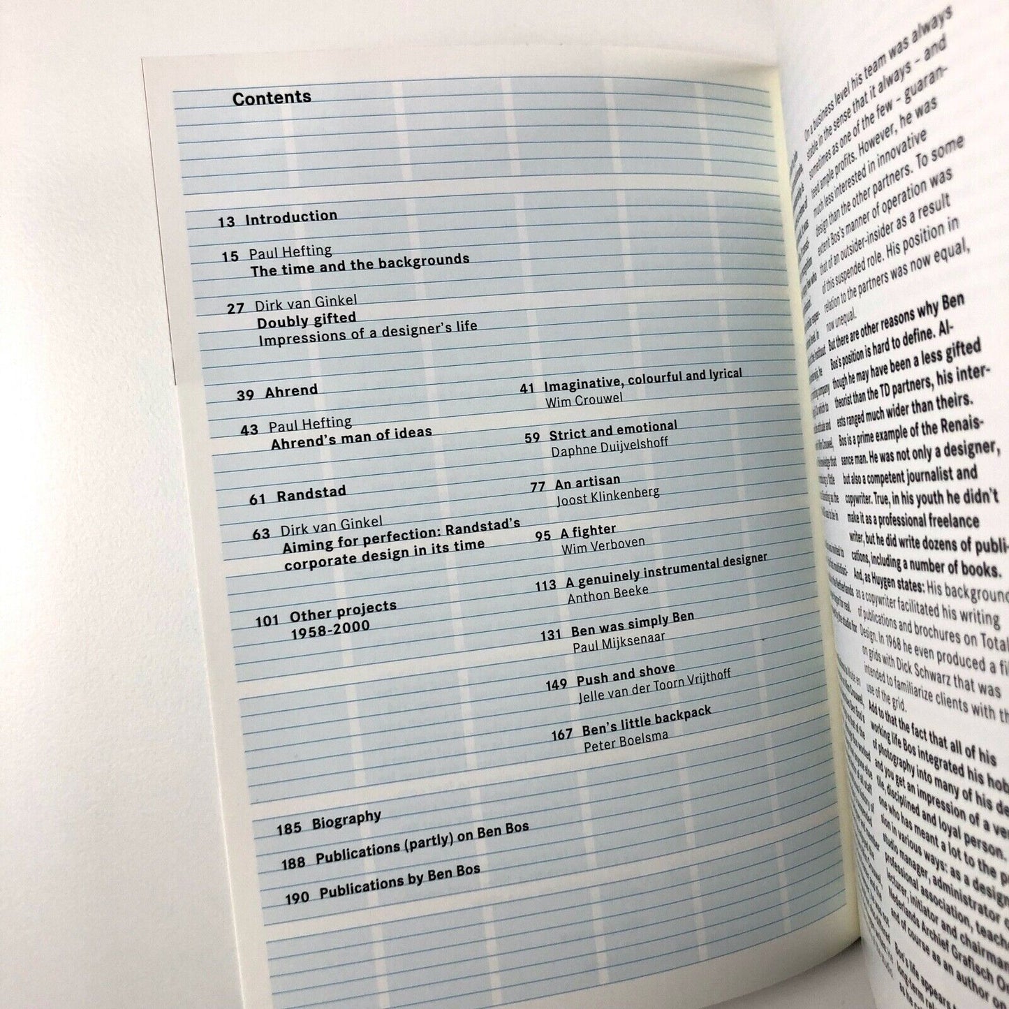 Design of a Lifetime. Ben Bos by Dirk van Ginkel & Paul Hefting | BIS Publishers, Amsterdam, Total Design, 2000