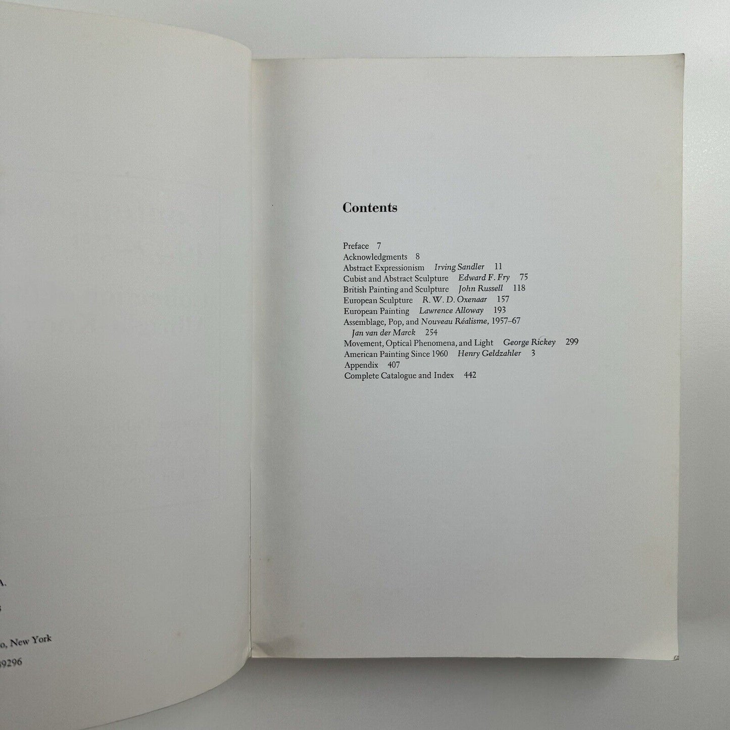 Contemporary Art 1942-72. Collection of the Albright-Knox Art Gallery | Praeger Publishers, 1973
