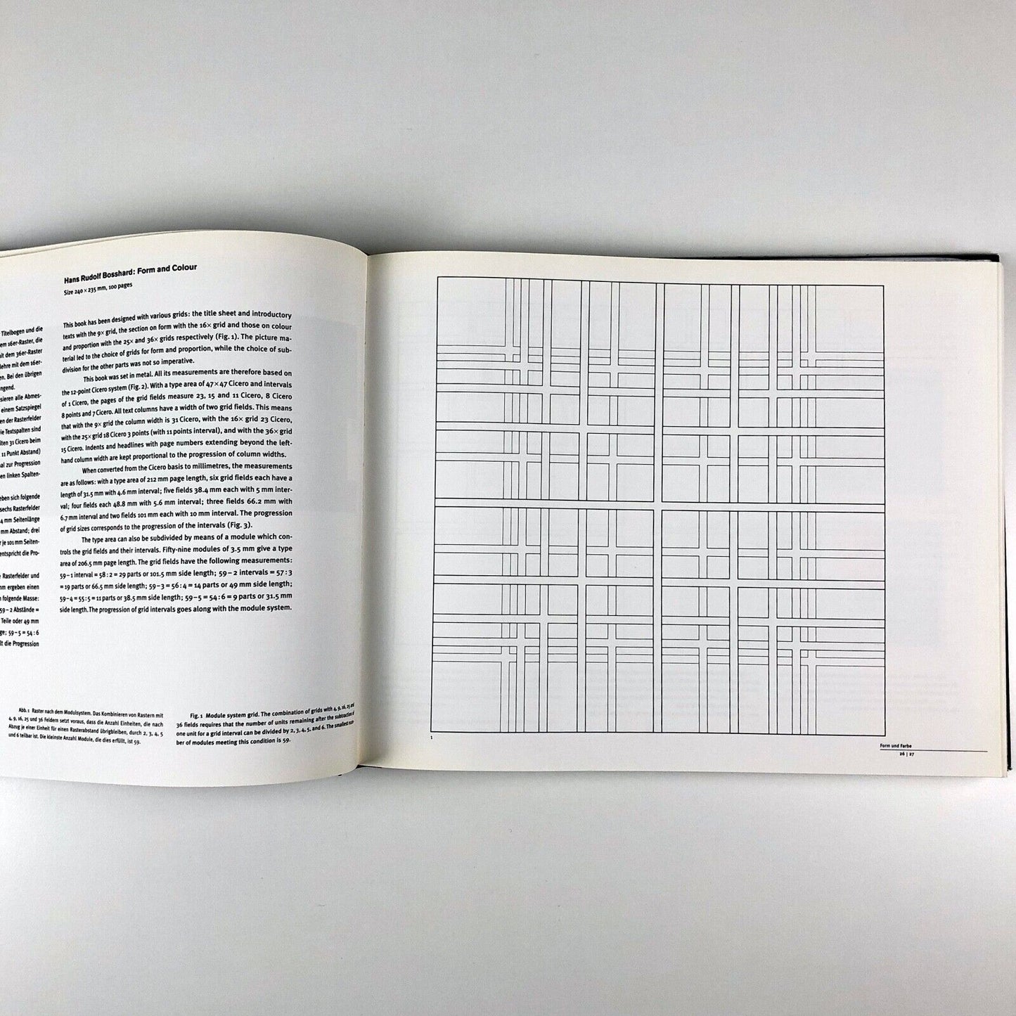 Der Typographische Raster | The Typographic Grid, by Hans Rudolf Bosshard, 2000