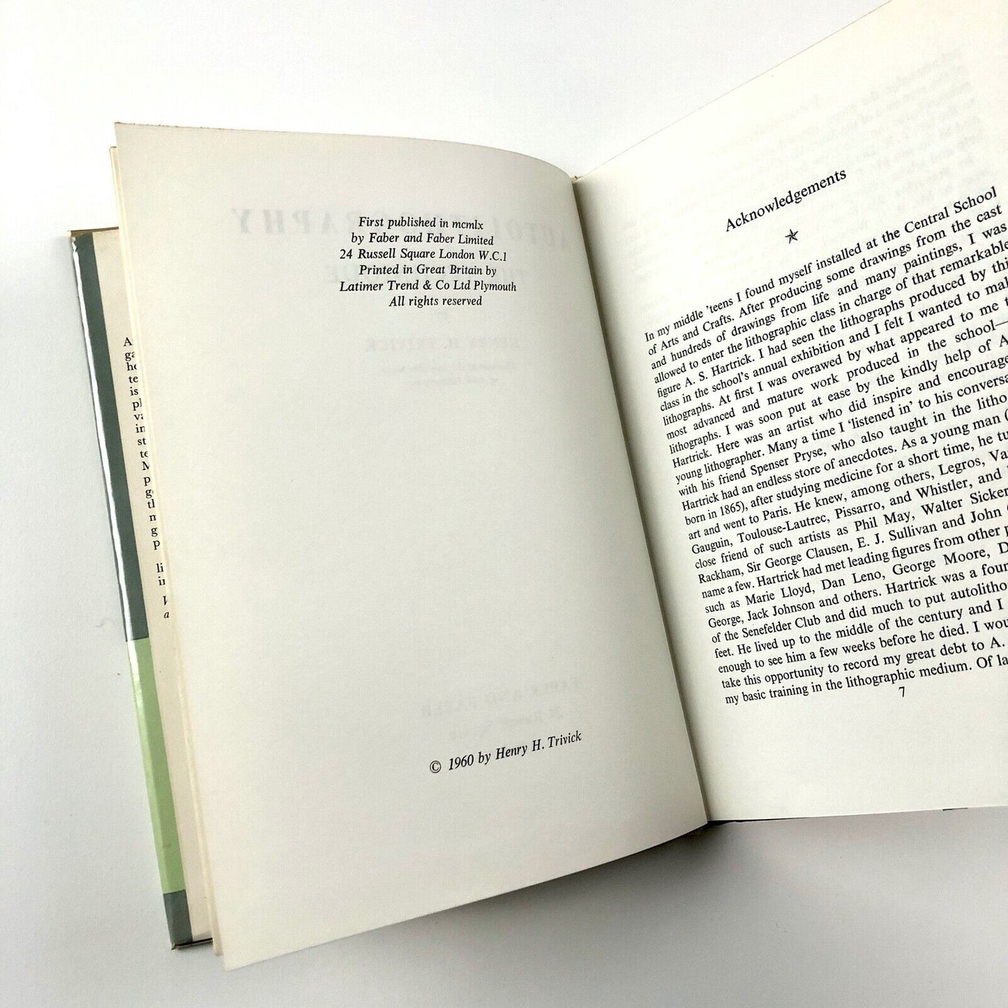Auto-lithography: The Technique by Henry Trivick | Faber and Faber, 1960