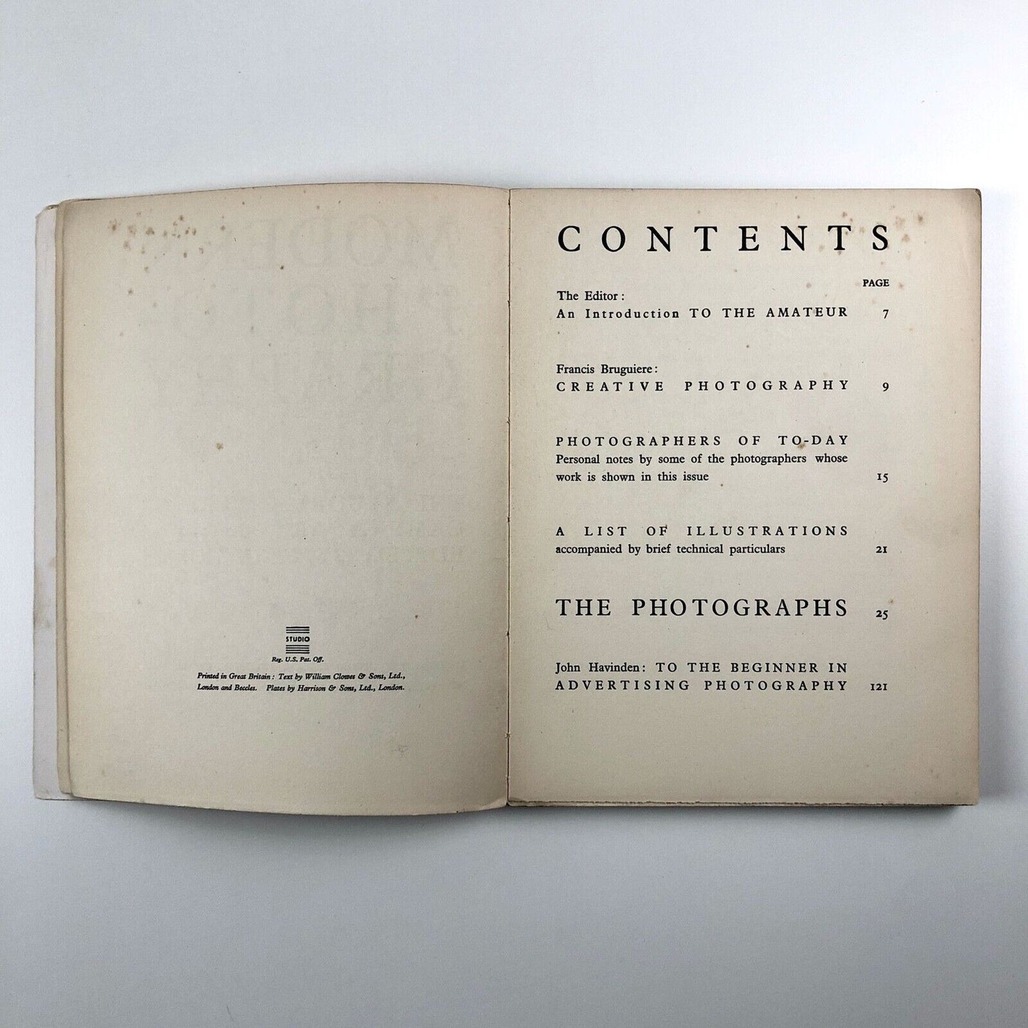 Modern Photography. The Studio annual of camera art 1935-36 | Edited by C.G. Holme, 1936