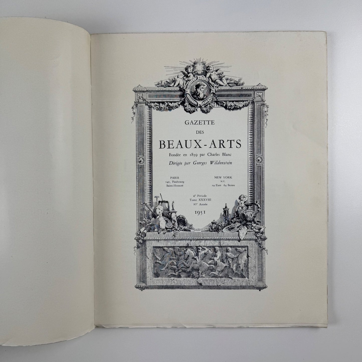 Gazette des Beaux-Arts January to March 1951. Vol 38 Georges Wildenstein