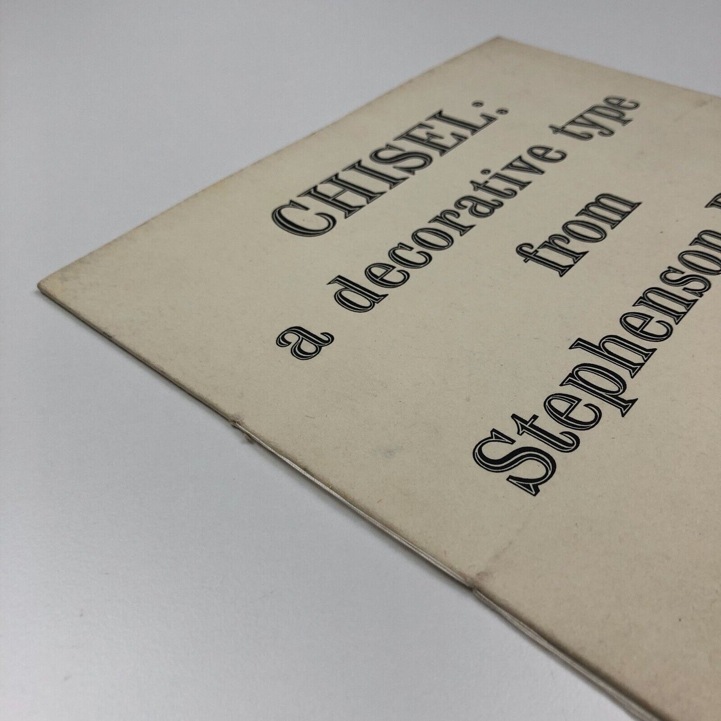Chisel: a decorative type from Stephenson Blake | Type specimen booklet, undated