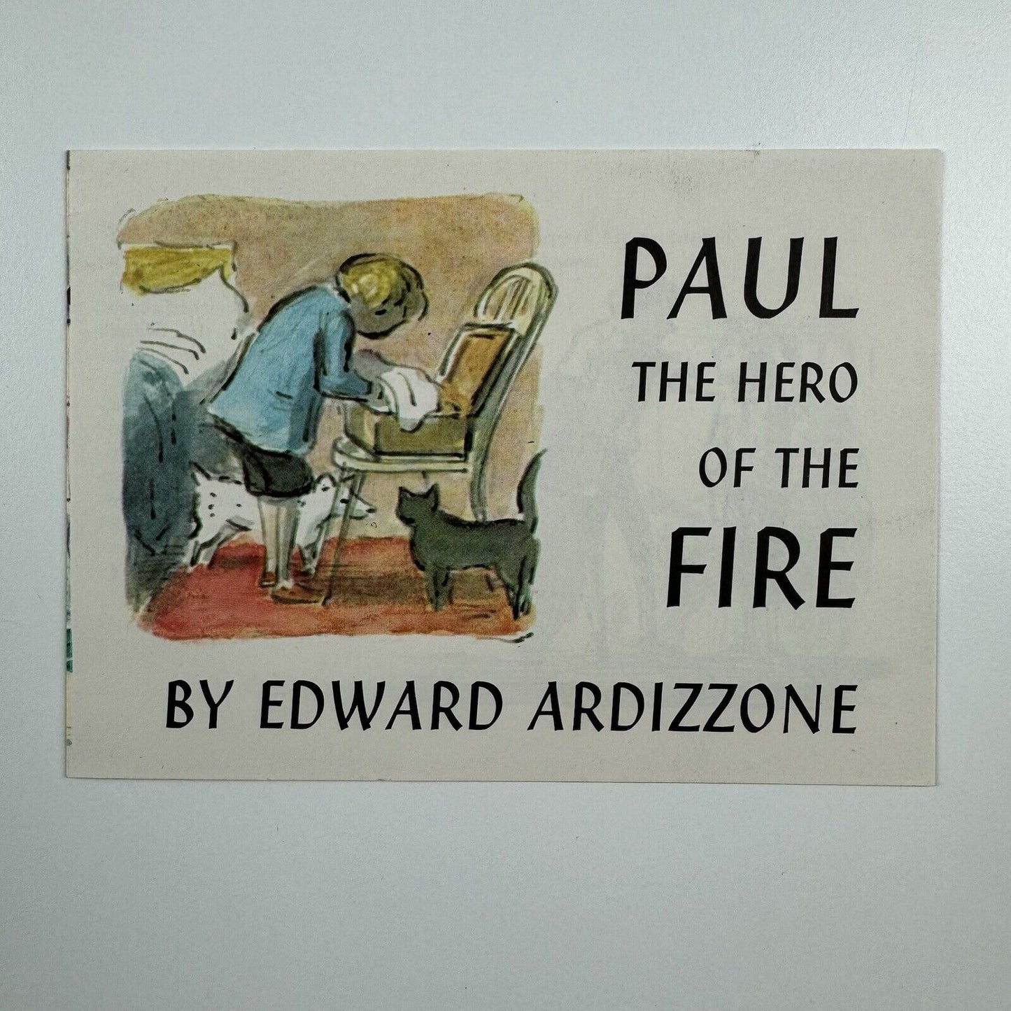 Promotional leaflet: Paul the Hero of the Fire by Edward Ardizzone | Constable, 1962
