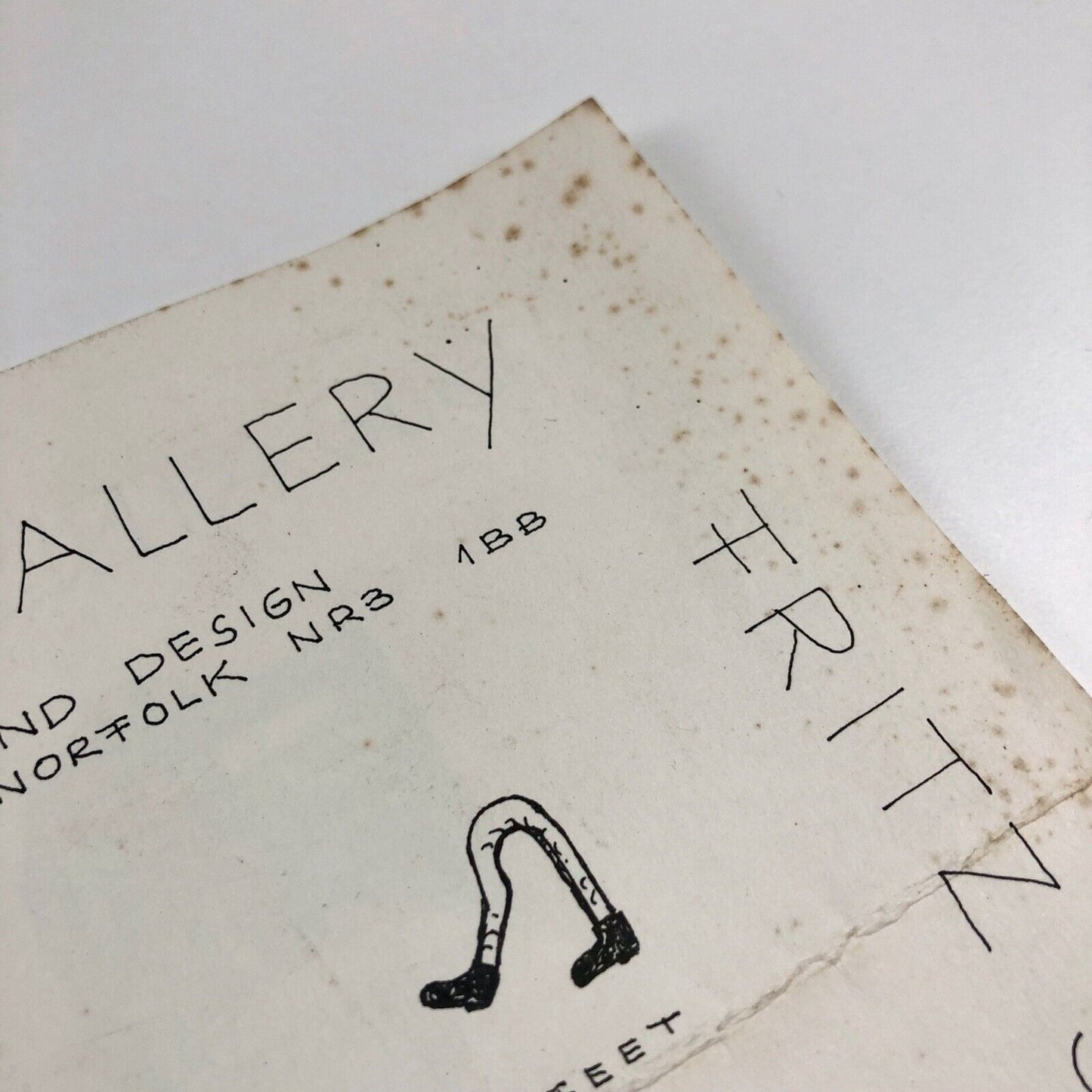 Leaflet to accompany the exhibition Fritz Schwegler | Norwich Gallery Norwich School of Art and Design 1996