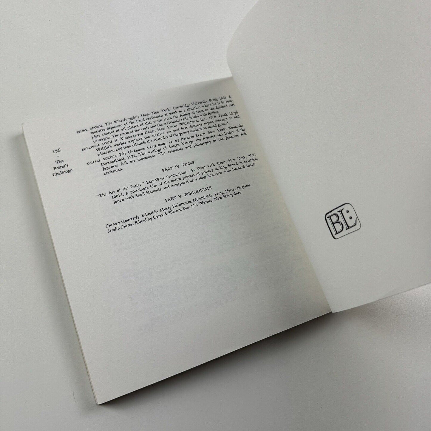 Bernard Leach. The Potter’s Challenge edited by David Outerbridge | Souvenir Press, 1986
