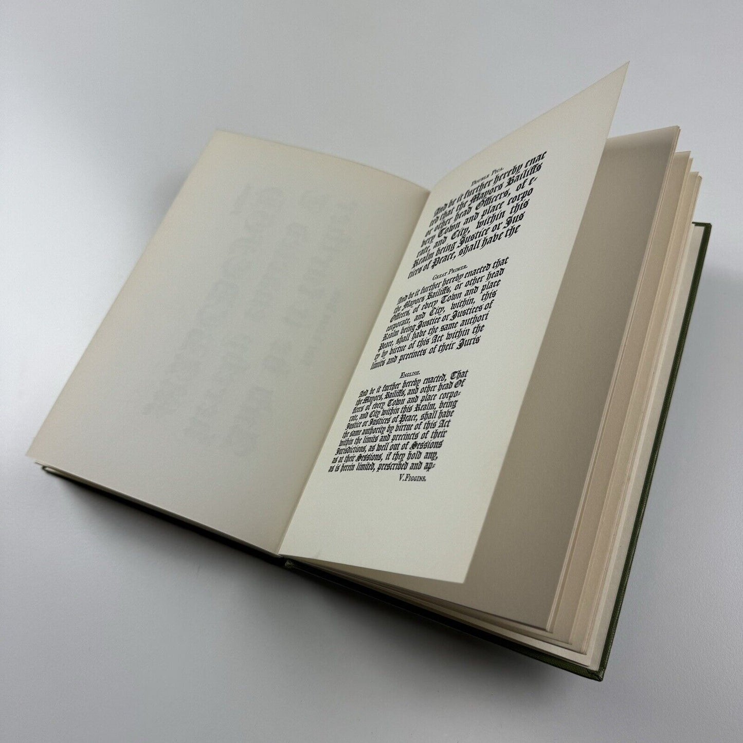 Vincent Figgins Type Specimens 1801 and 1815 edited Berthold Wolpe | The Printing Historical Society, St Bride Institute, 1967 | ex-library Westminster Libraries