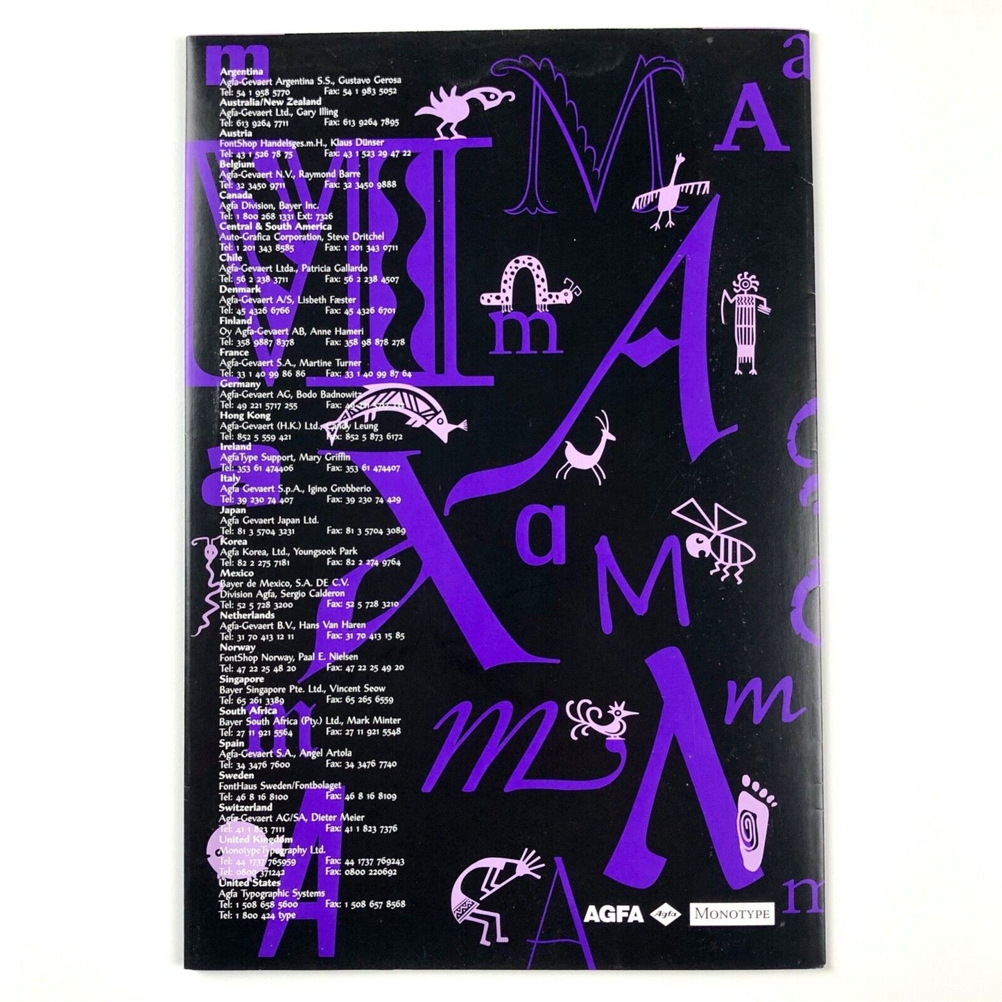 Creative Alliance – fold-out typeface leaflet | Agfa / Monotype | undated, possibly early 1990s