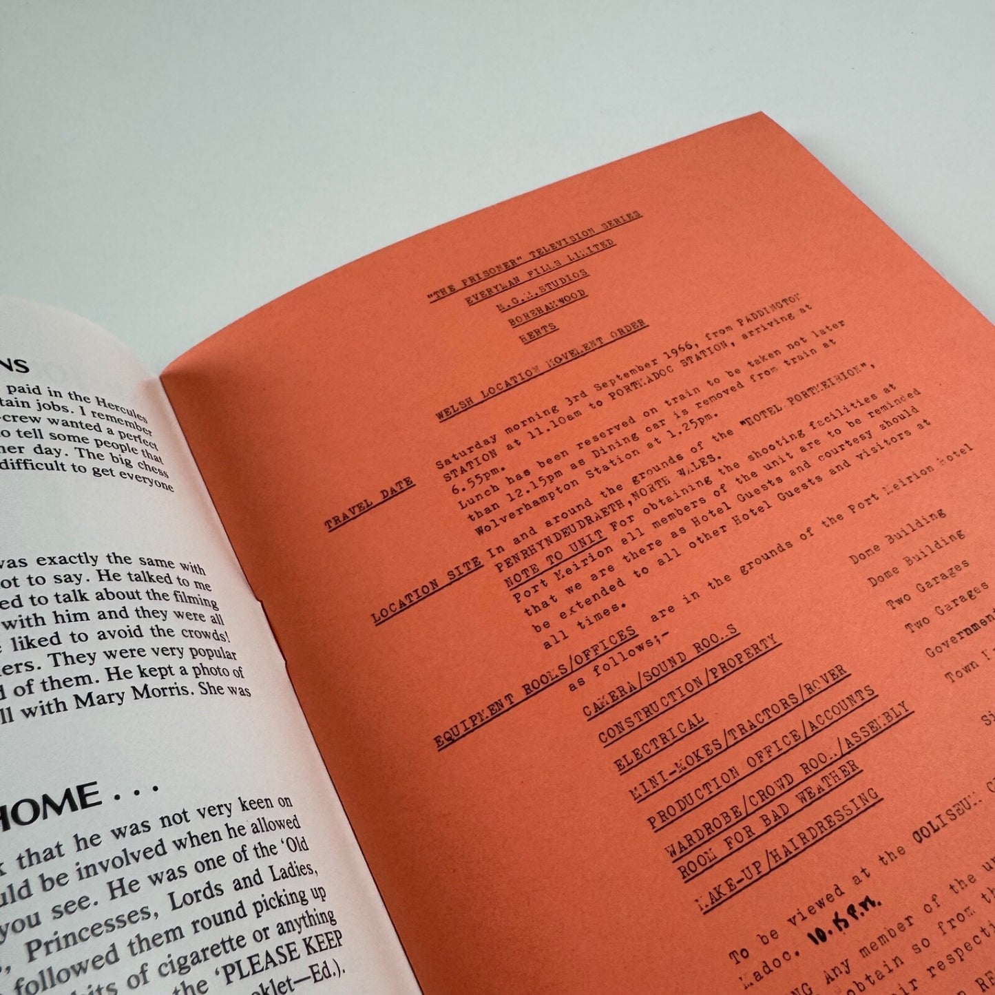 Portmeirion Prisoner Production by Max Hora | Six of One, 1985