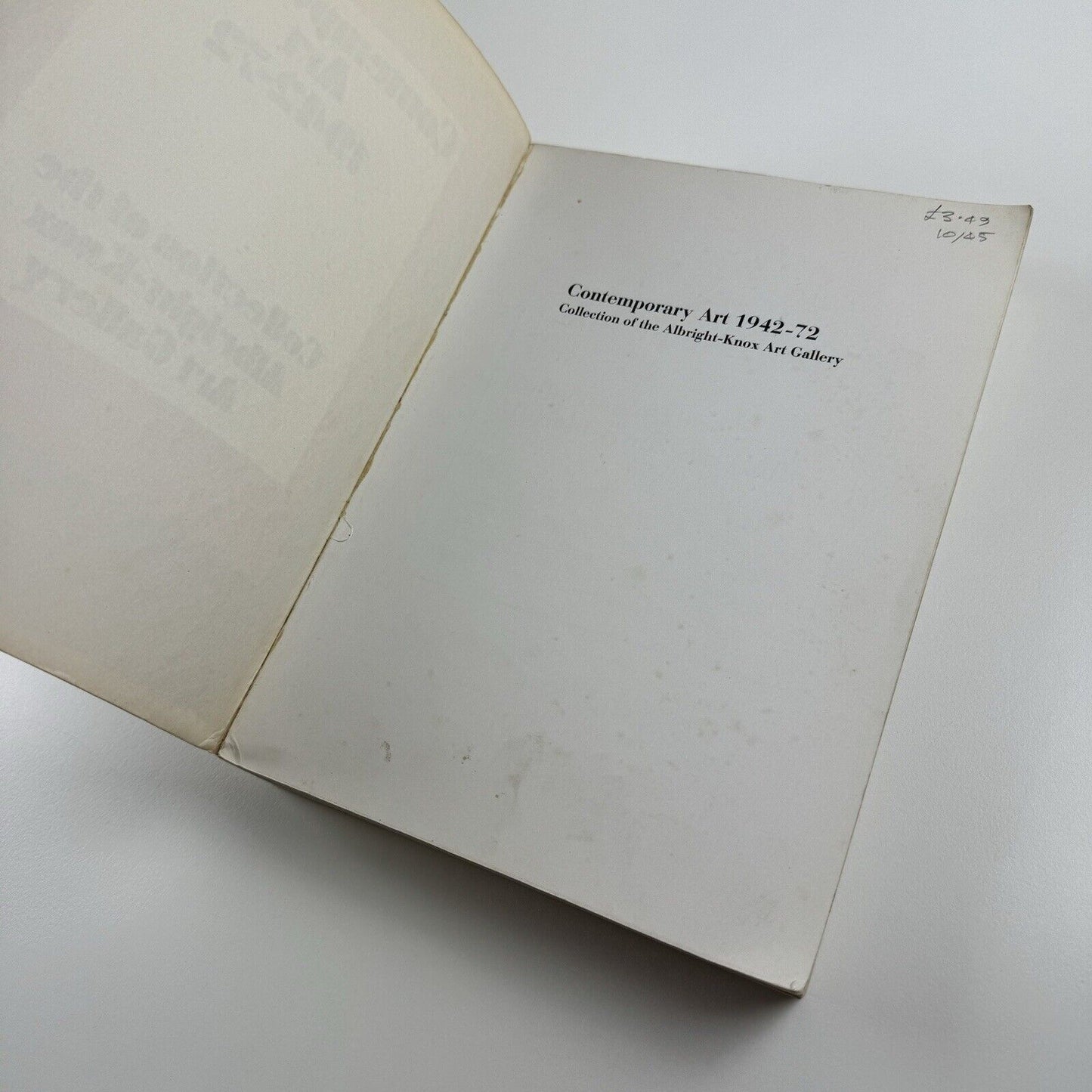 Contemporary Art 1942-72. Collection of the Albright-Knox Art Gallery | Praeger Publishers, 1973