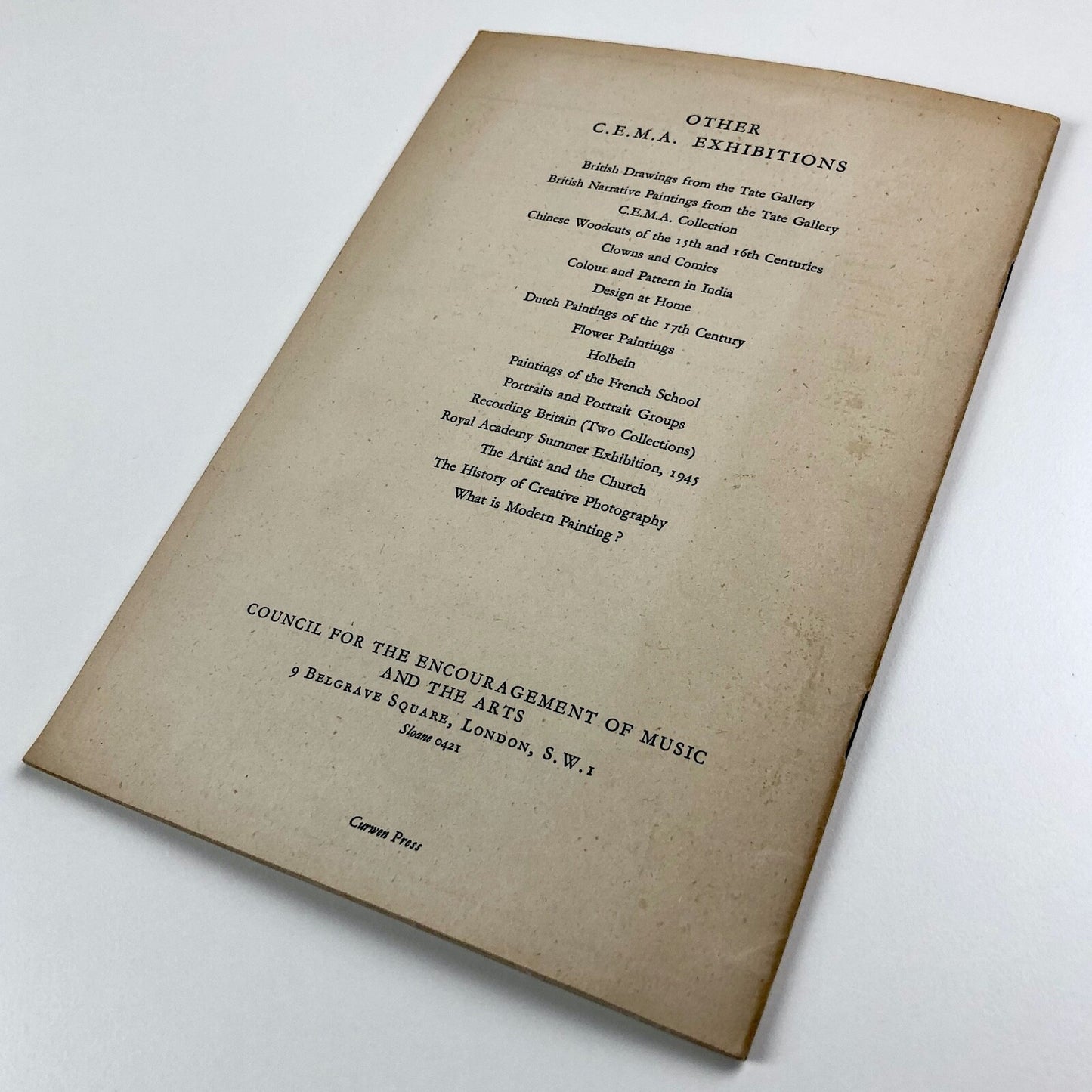 An exhibition of French Book Illustration 1985-1945 | Council for the Encouragement of Music and the Arts (CEMA), 1945