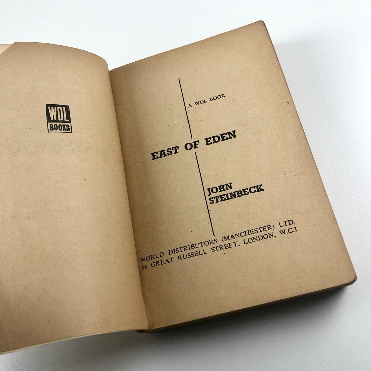 East of Eden by John Steinbeck | WDL Books, reprint 1958