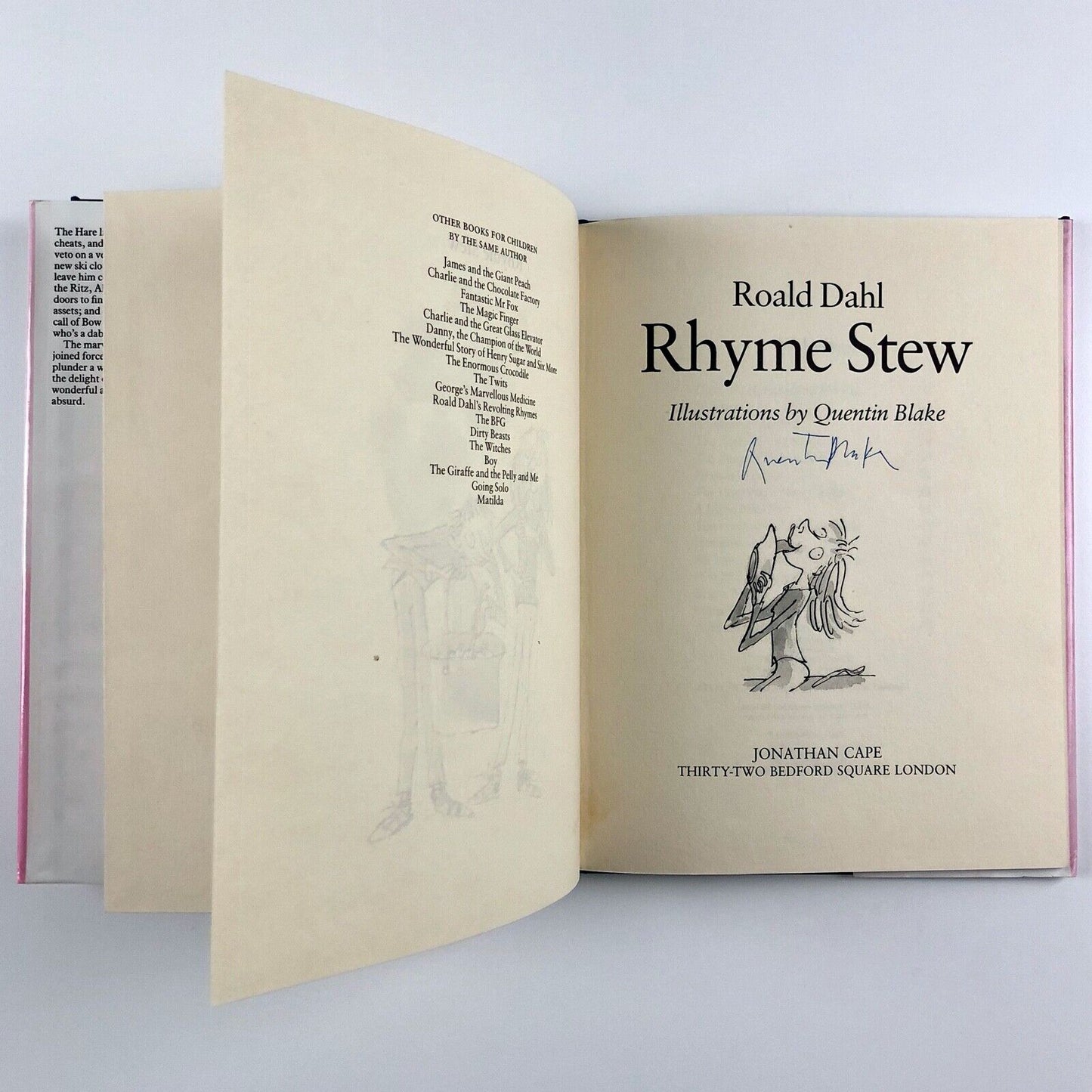Rhyme Stew by Roald Dahl | Illustrated and signed by Quentin Blake, 1989 reprint