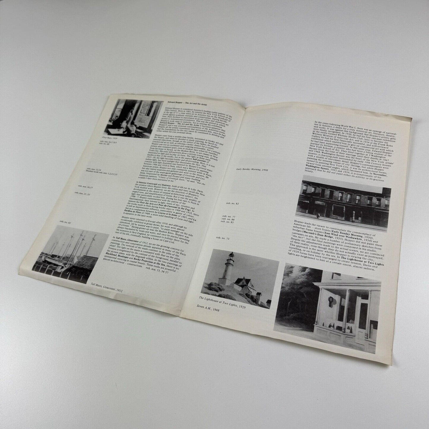 Folding sheet/gallery guide for Edward Hopper. The art and the artist |The Hayward Gallery, Arts Council, 1981