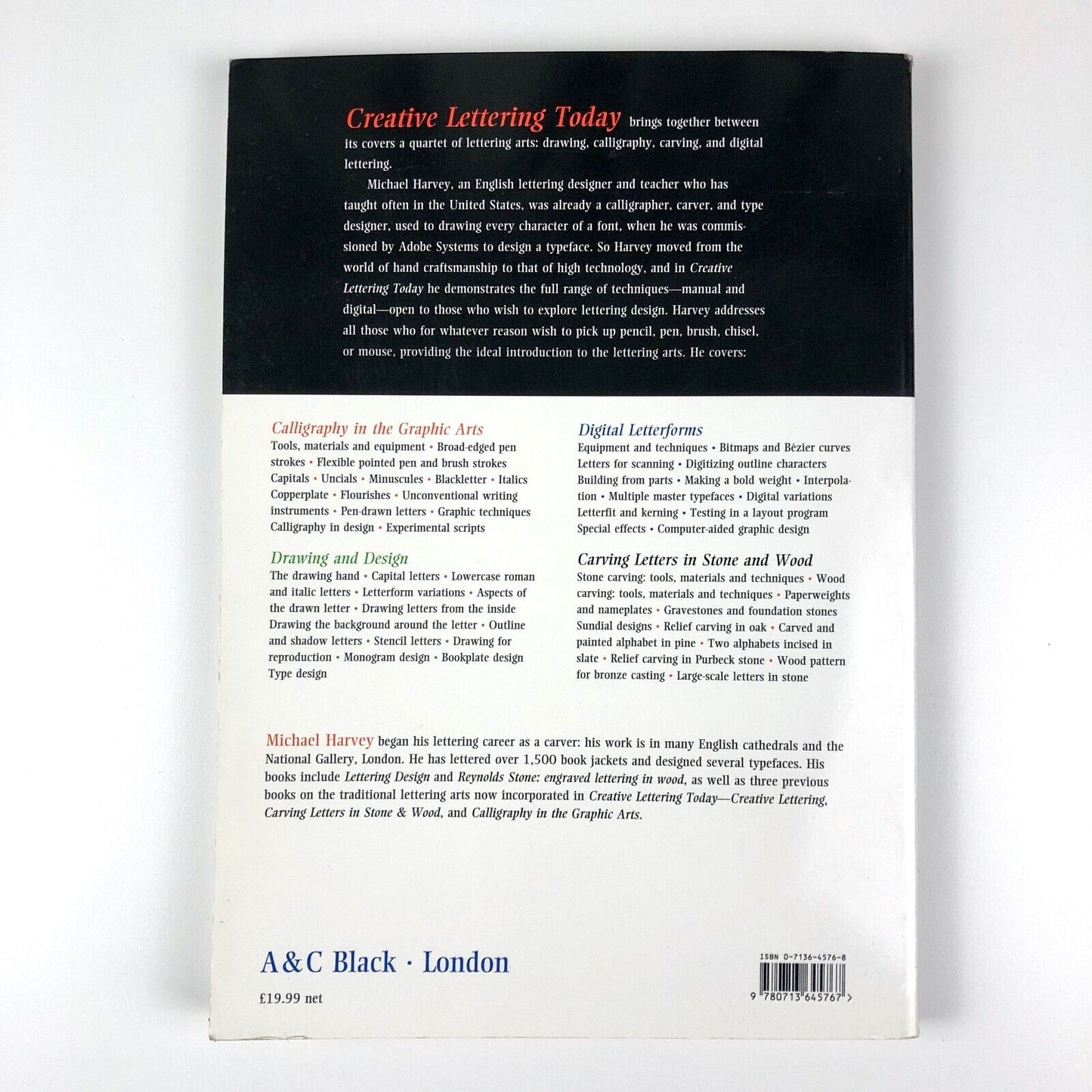 Creative Lettering Today by Michael Harvey | Published by A & C Black, 1996