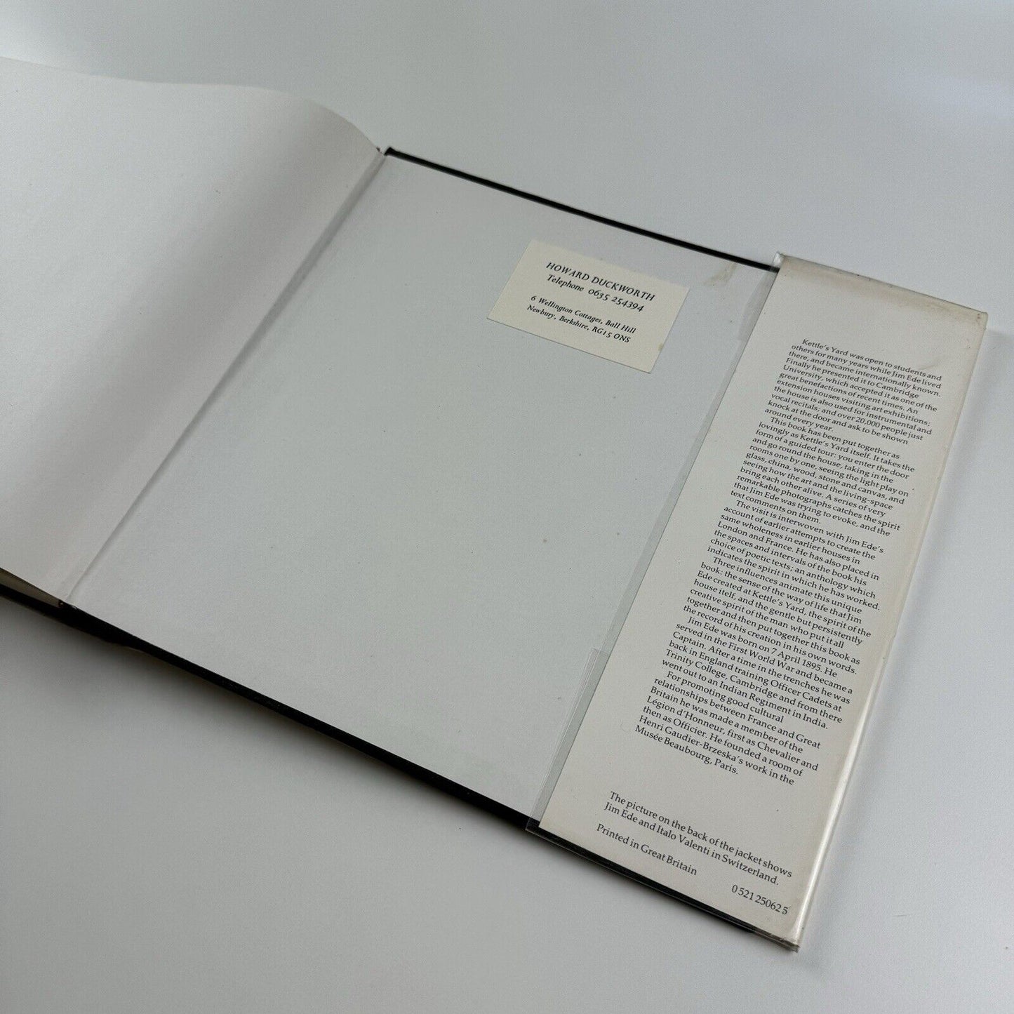 A way of life. Kettle’s Yard by Jim Ede | Cambridge University Press, 1984 | 1st Edition