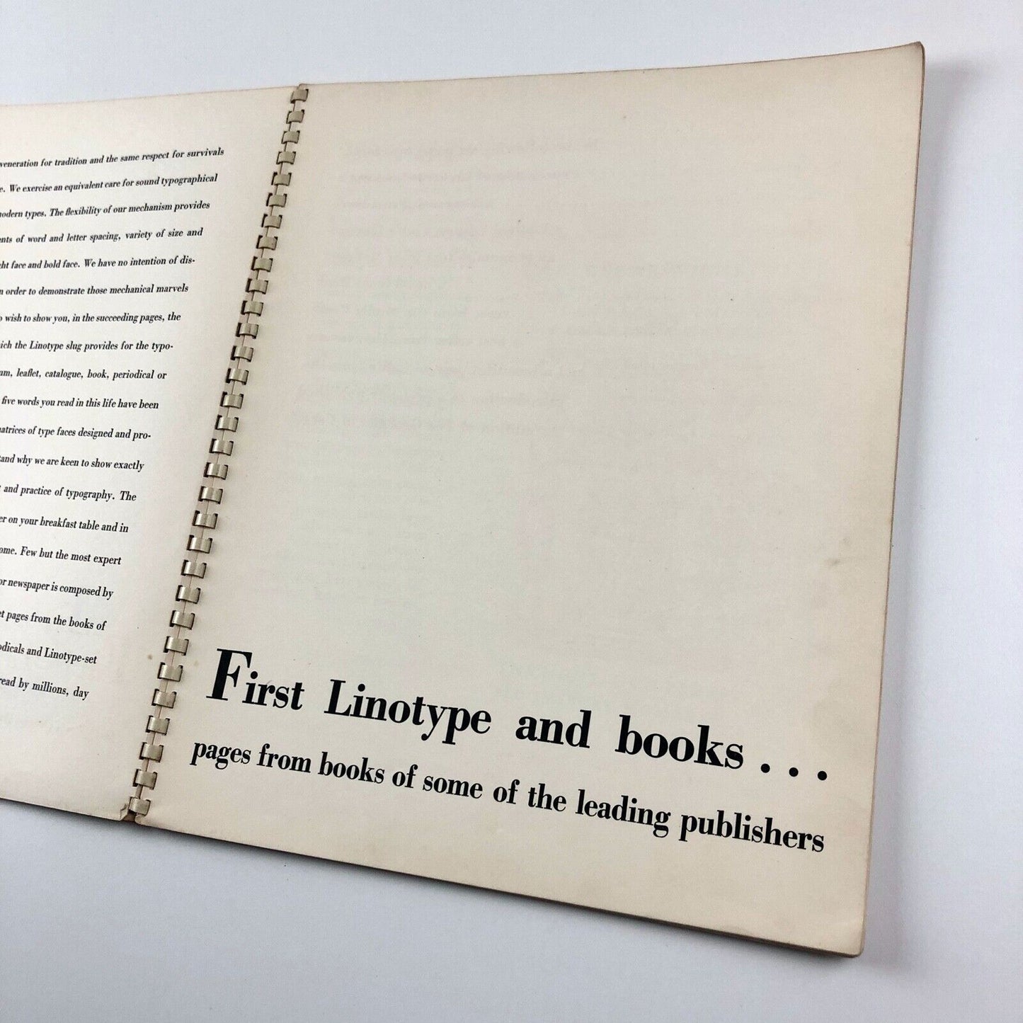 The Printed Word | Typography by Linotype type specimens | Linotype and Machinery