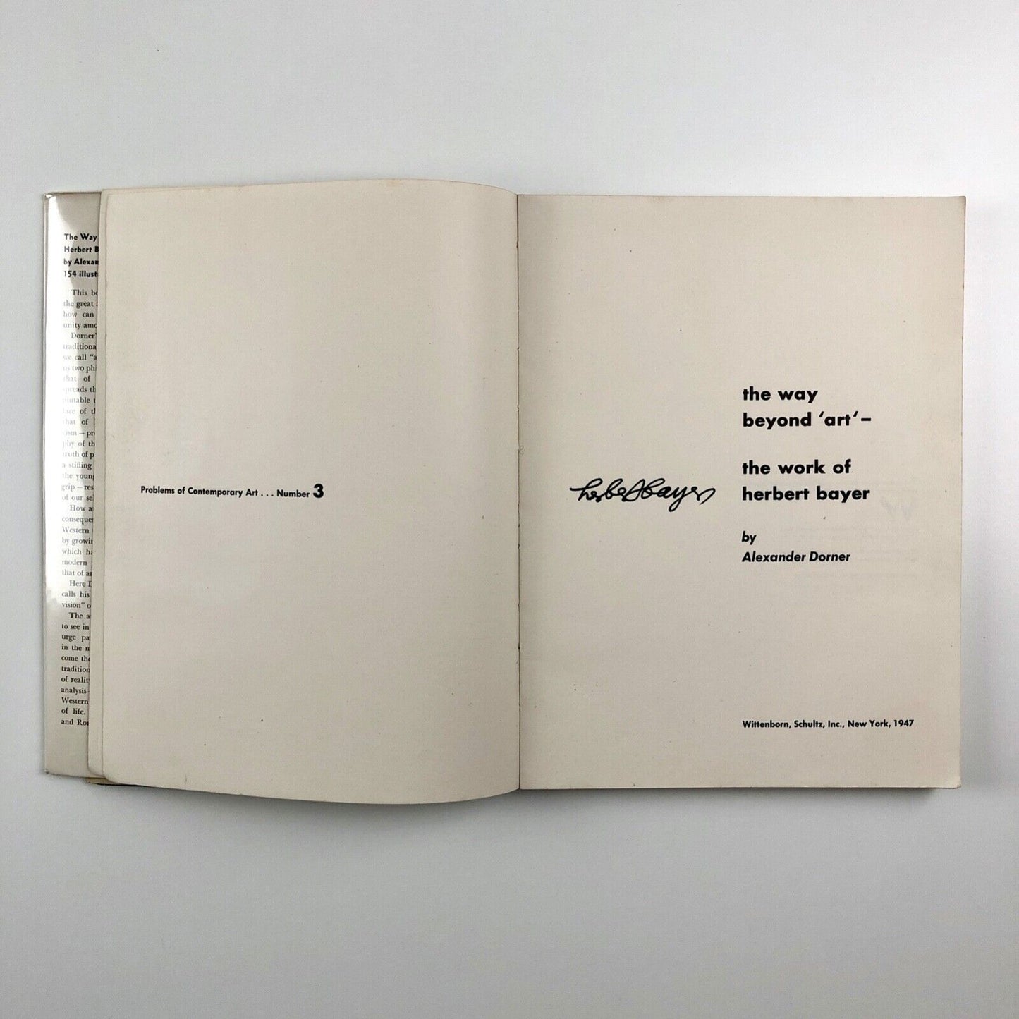 The way beyond 'art' – Herbert Bayer by Alexander Dorner | Wittenborn, Schultz, 1947 | James W. Fitzgibbon bookplate