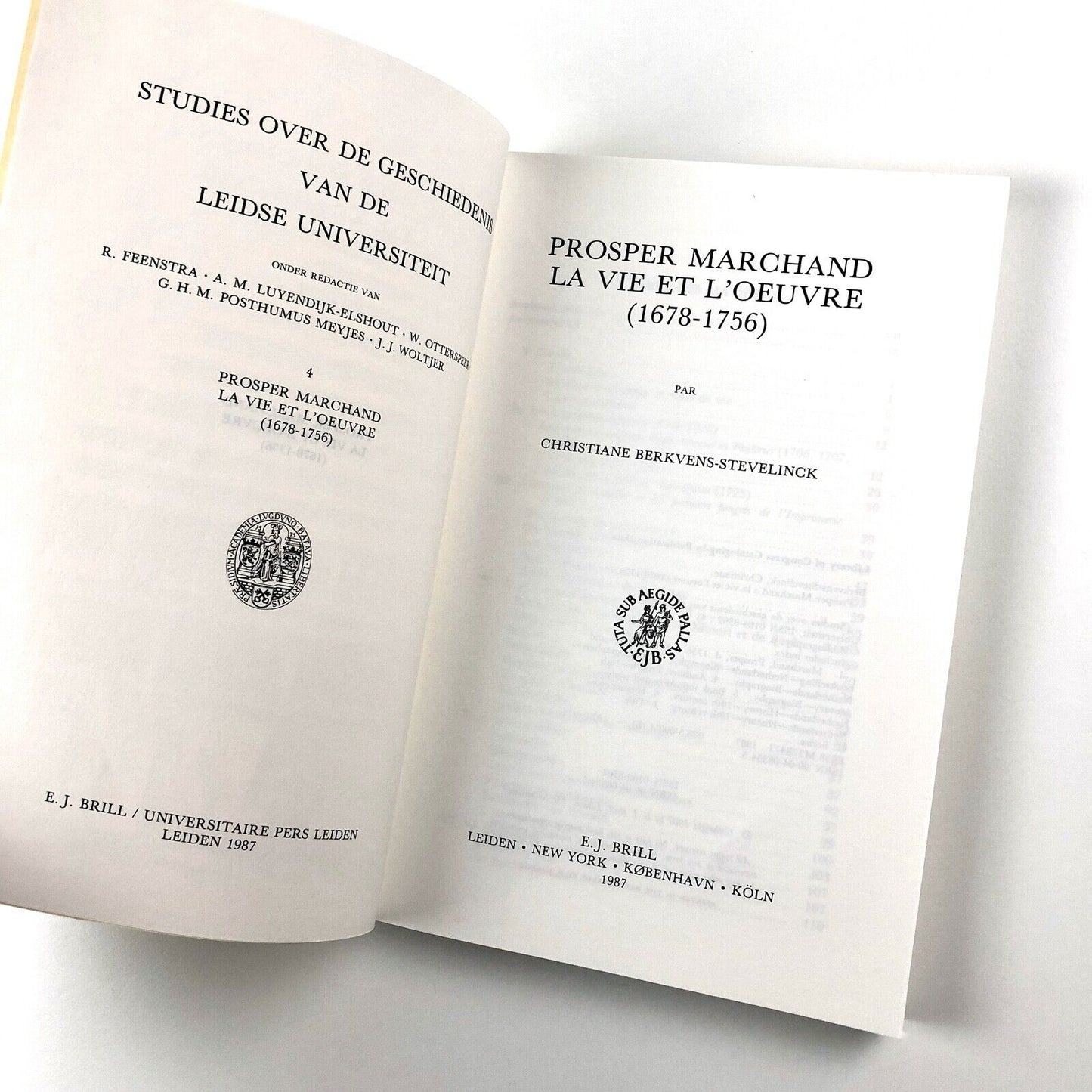 Prosper Marchand La Vie et L'Oeuvre 1678-1756 | Berkvens-Stevelinck Leiden, 1987