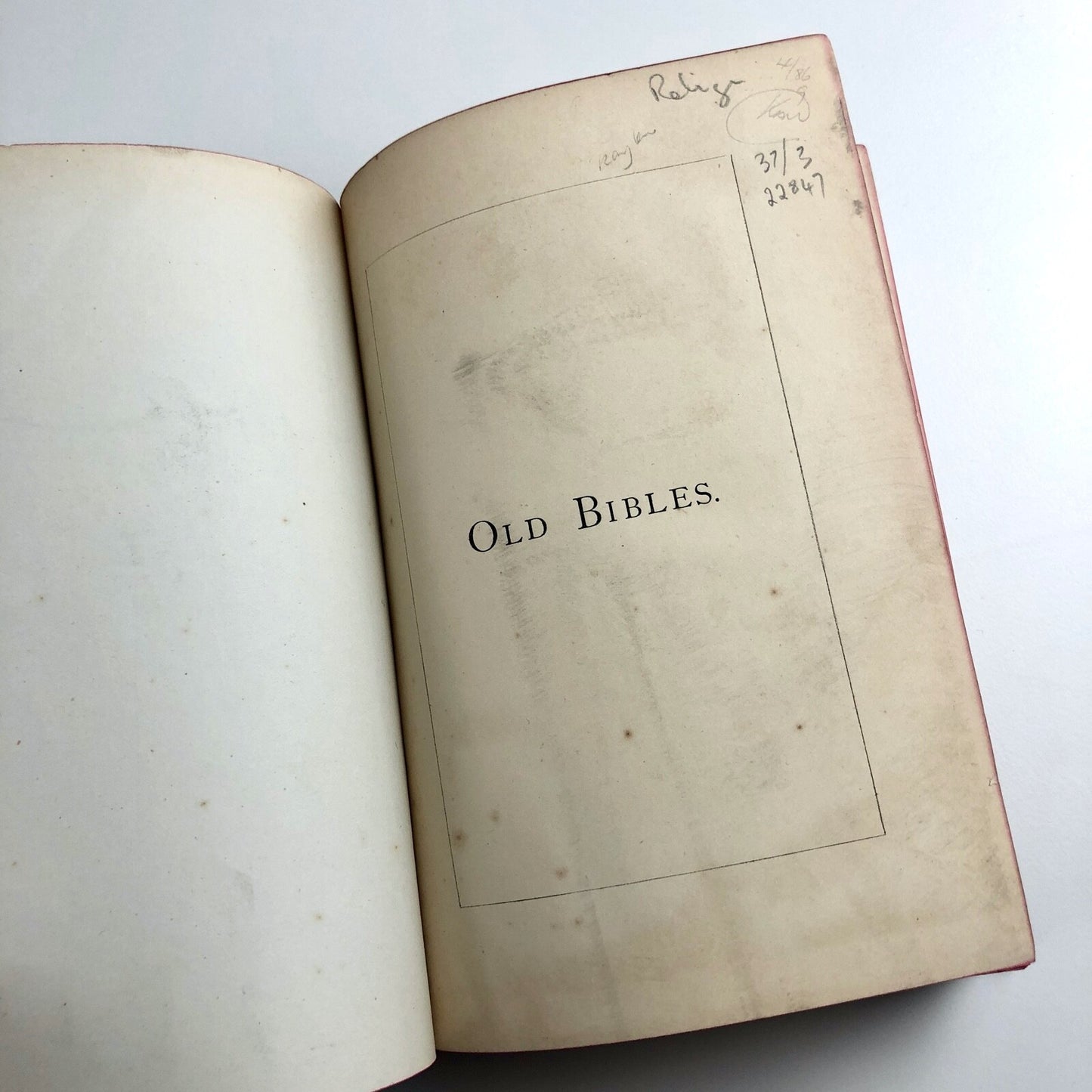 Old Bibles by J. R. Dore | Eyre and Spottiswoode | 2nd edition, 1888