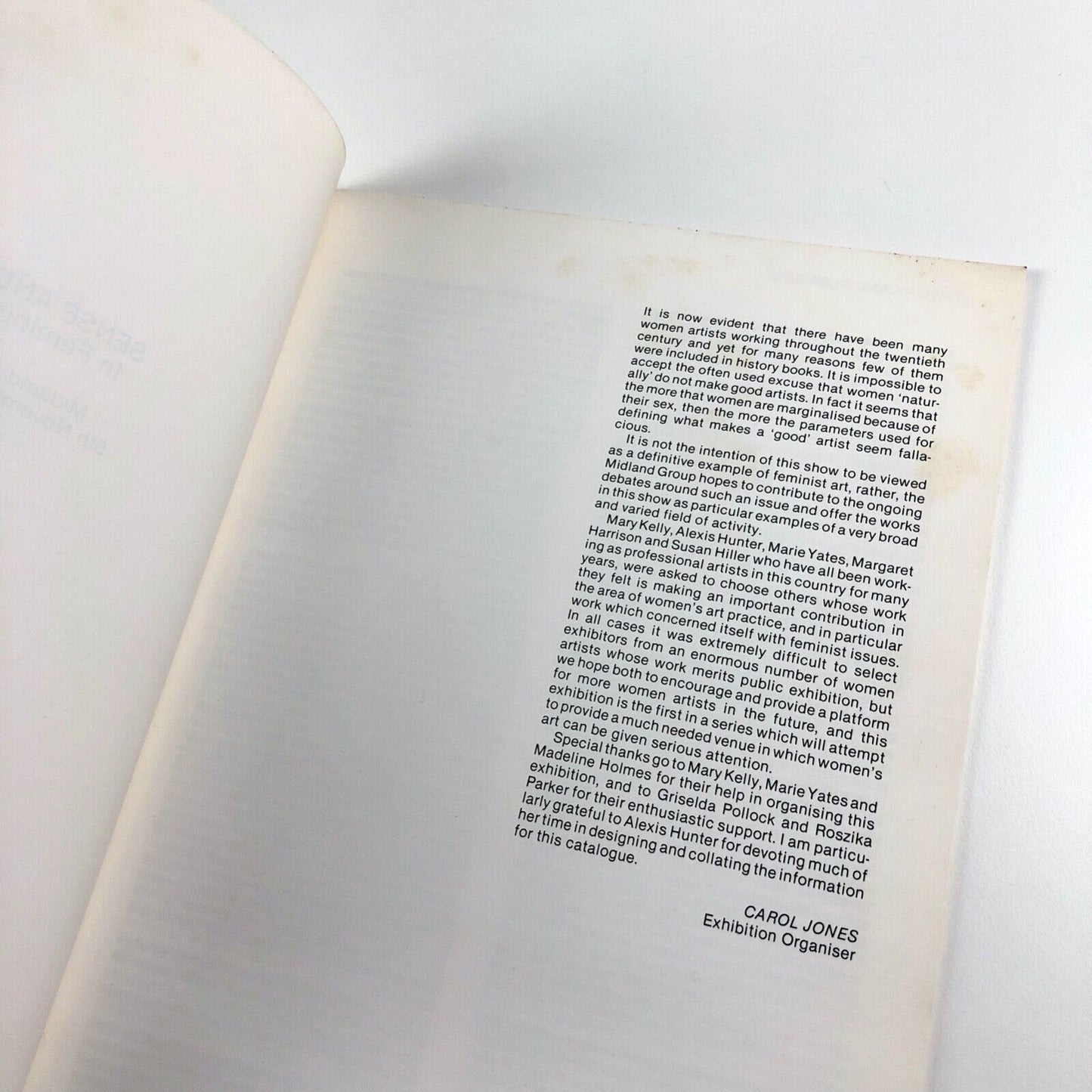 Sense and Sensibility. In Feminist Art Practice | Midland Group Nottingham, 1982