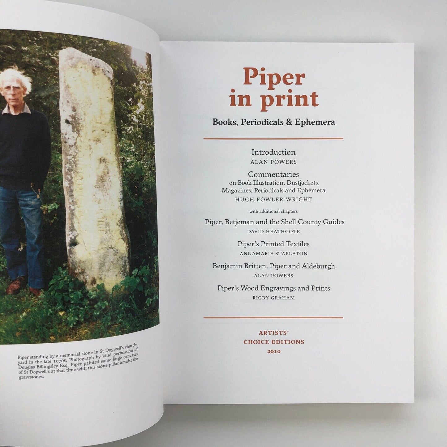 Piper in Print | Books, Periodicals & Ephemera | Artists' Choice Editions, 2010
