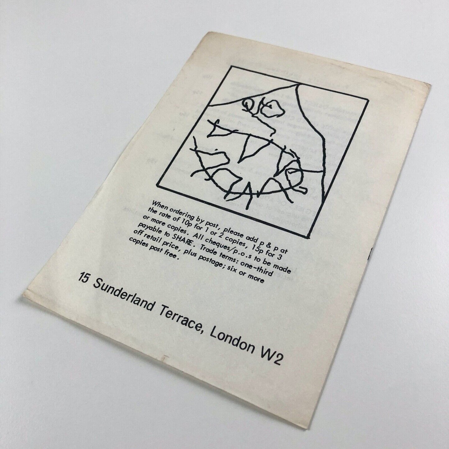 Share Publications 1975/6 | Leaflet produced by David Ward poetry