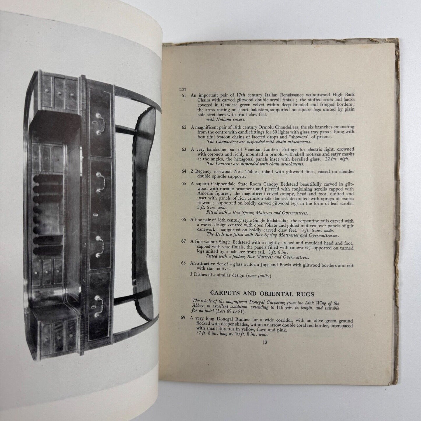 By Direction of His Grace the Duke of Portland, K.G. Welbeck Abbey, Nottinghamshire: Surplus 17th & 18th Century Furniture, August-September, 1947 | Henry Spencer & Sons