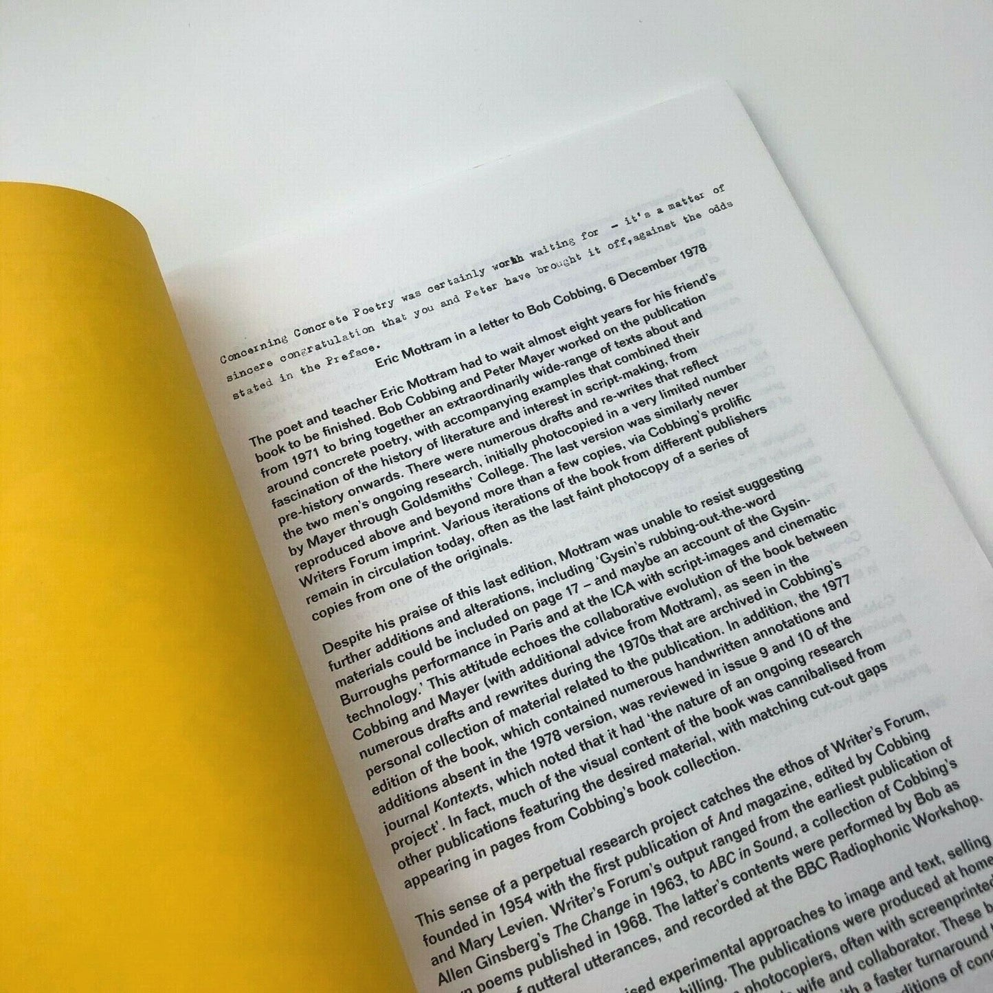 Concerning concrete poetry by Bob Cobbing and Peter Mayer | Slimvolume, 2014