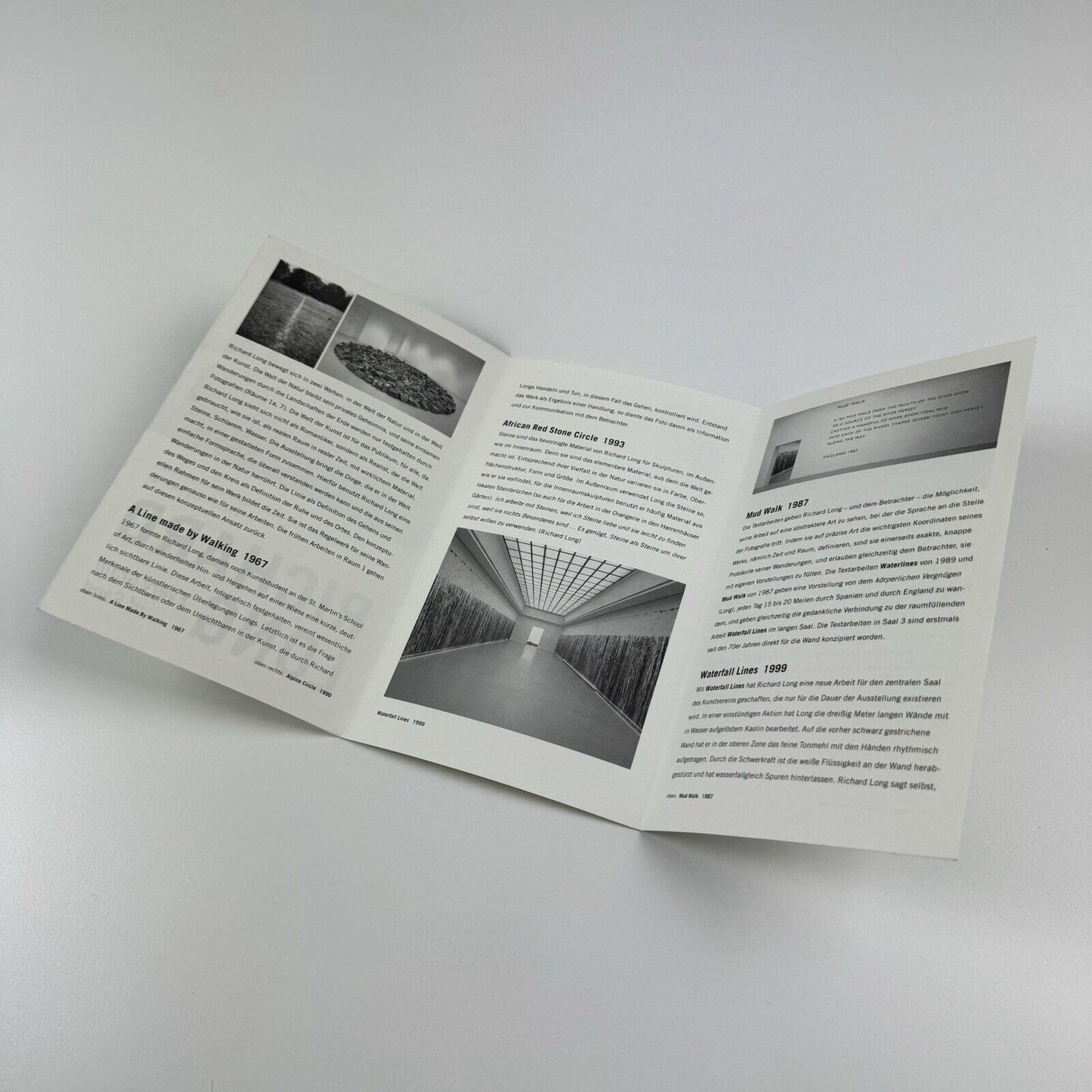 Gallery leaflet Richard Long. Every Grain of Sand | Kunstverein Hannover, undated
