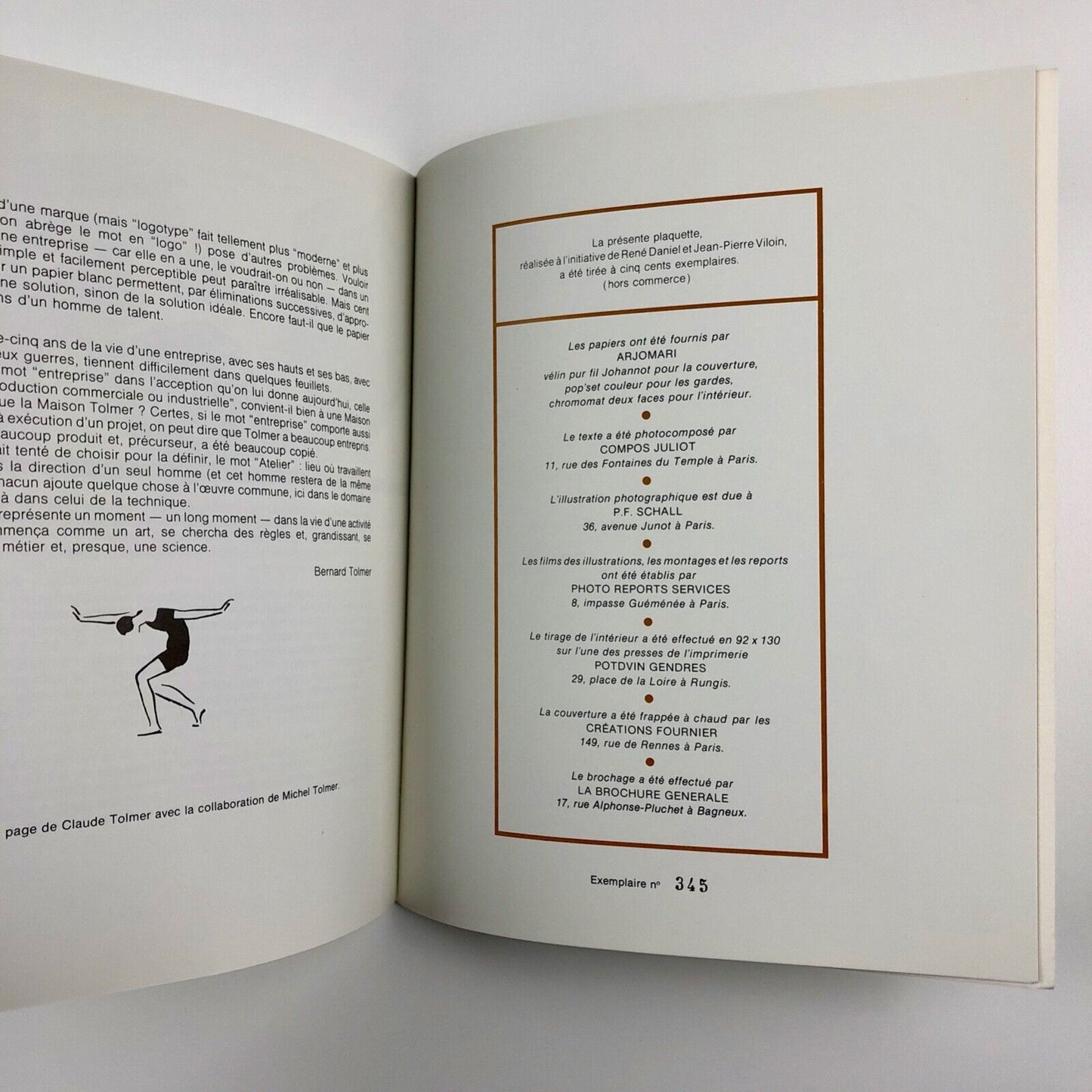 Chronique de la Maison Tolmer | Soixante Ans de Création Graphique Paris 1984