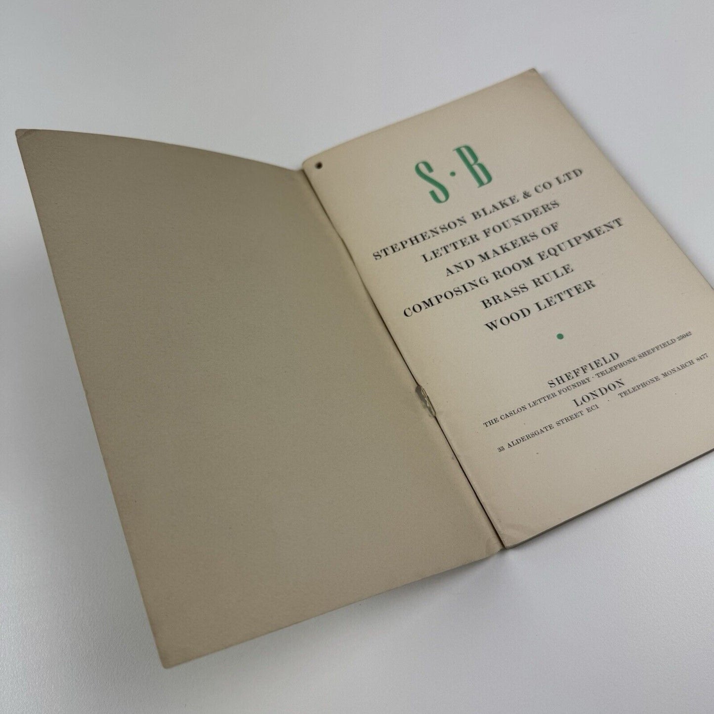 Card Founts of Printing Types from Stephenson Blake | Type specimen booklet