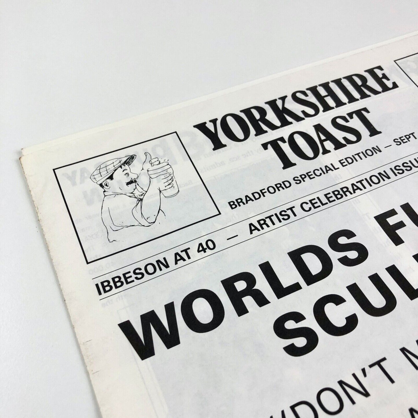'Yorkshire Toast' | Graham Ibbeson sculptor artist celebration issue Ibbeson at 40 | Sep 1991