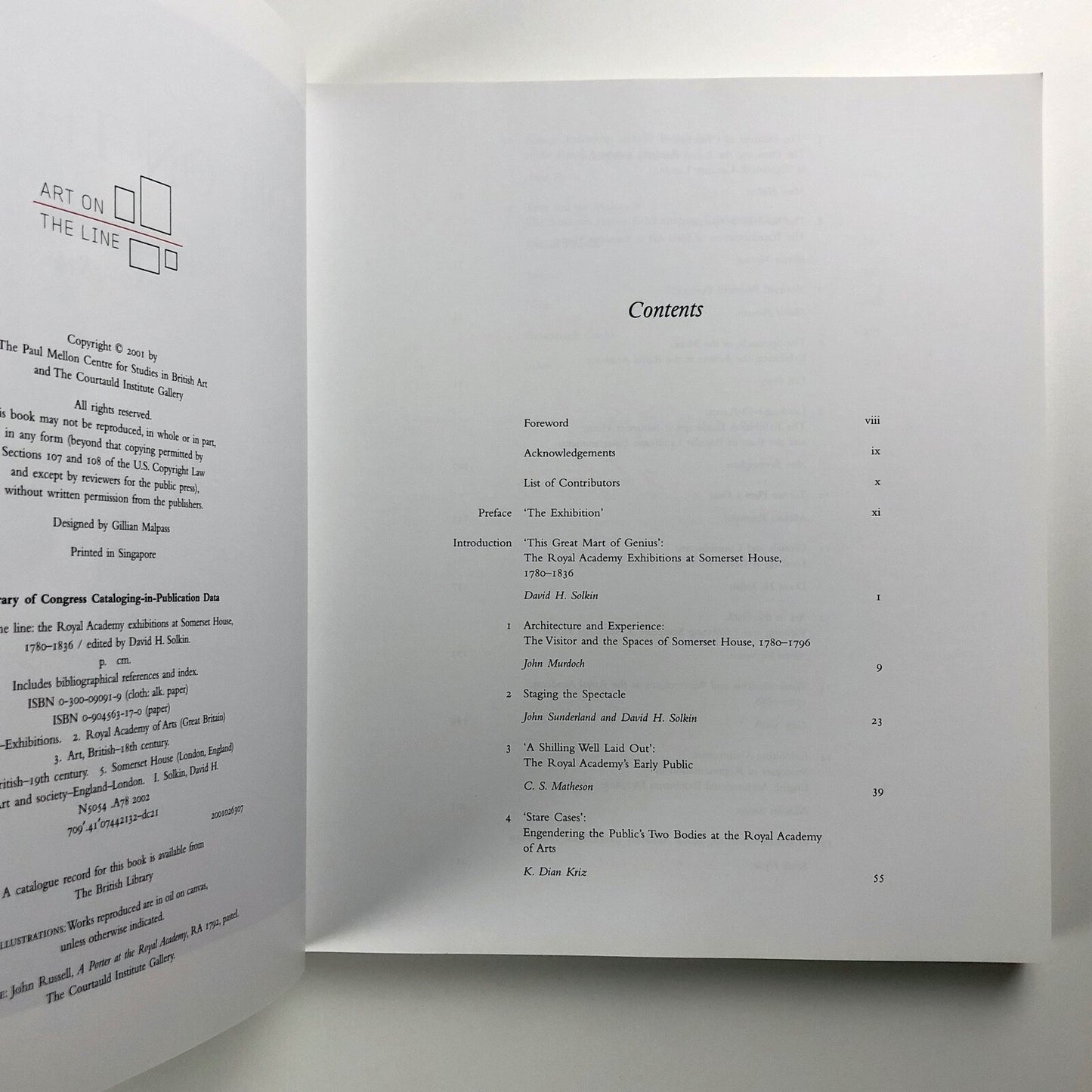 Art on the Line: Royal Academy Exhibitions at Somerset House | D.H. Solkin, 2001